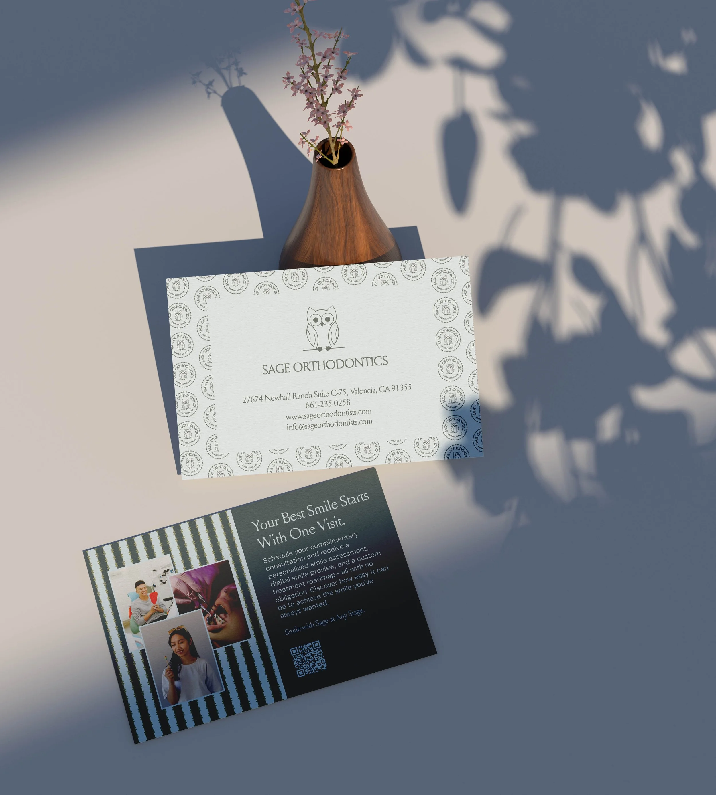 Sage Orthodontics business card.