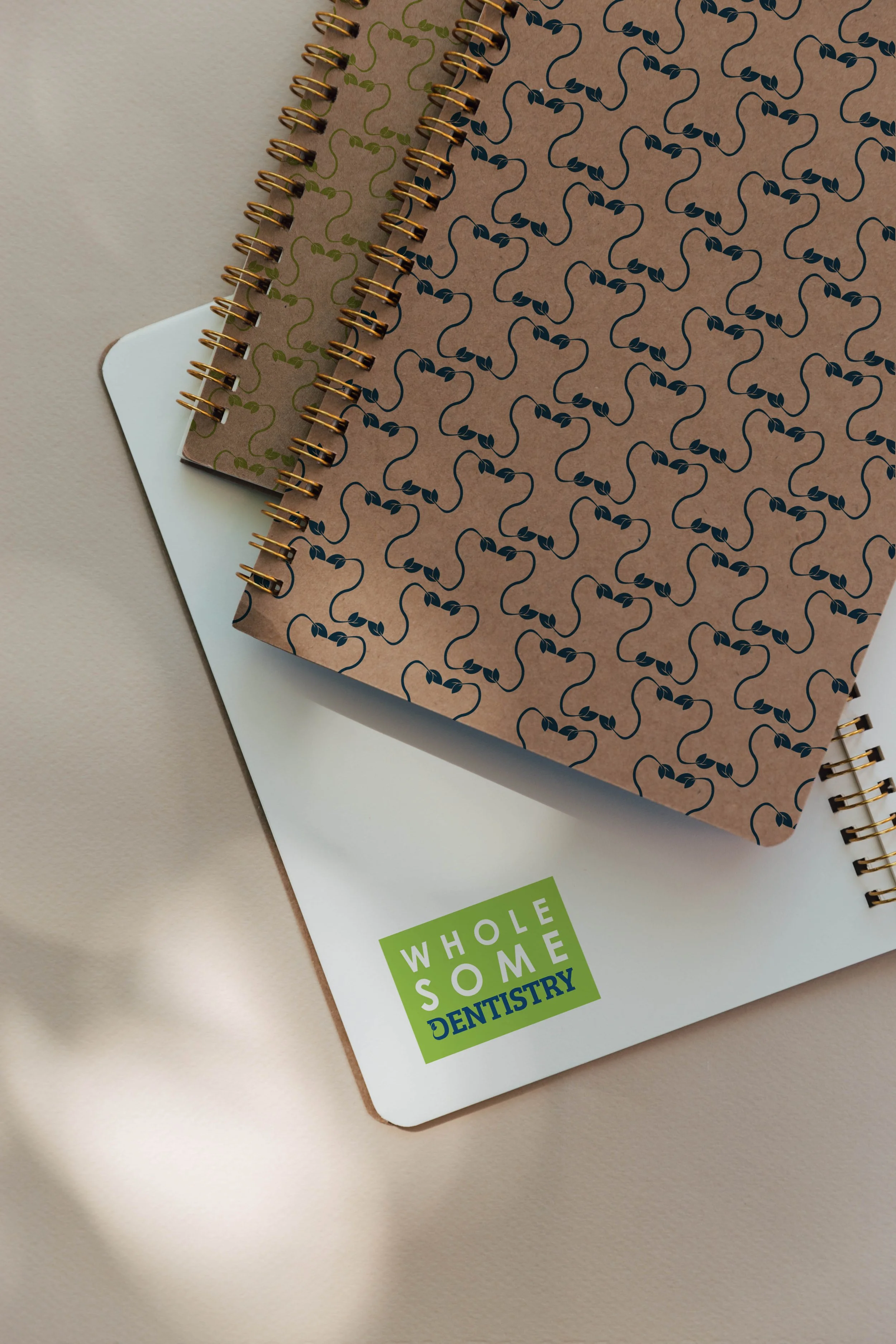 Wholesome Dentistry logo design and pattern