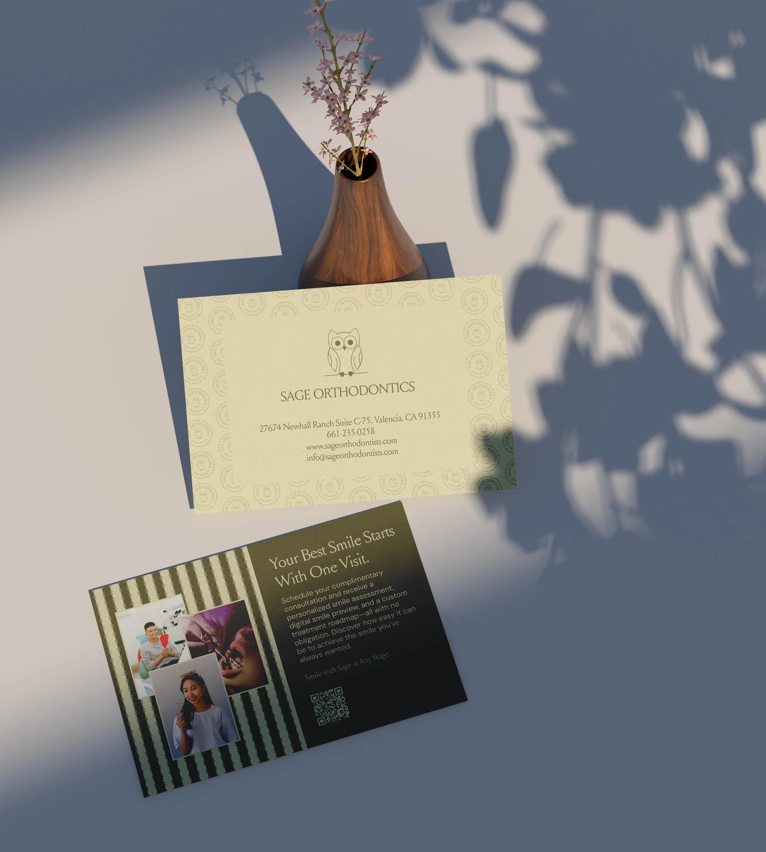 Sage Orthodontics branded dental flyer