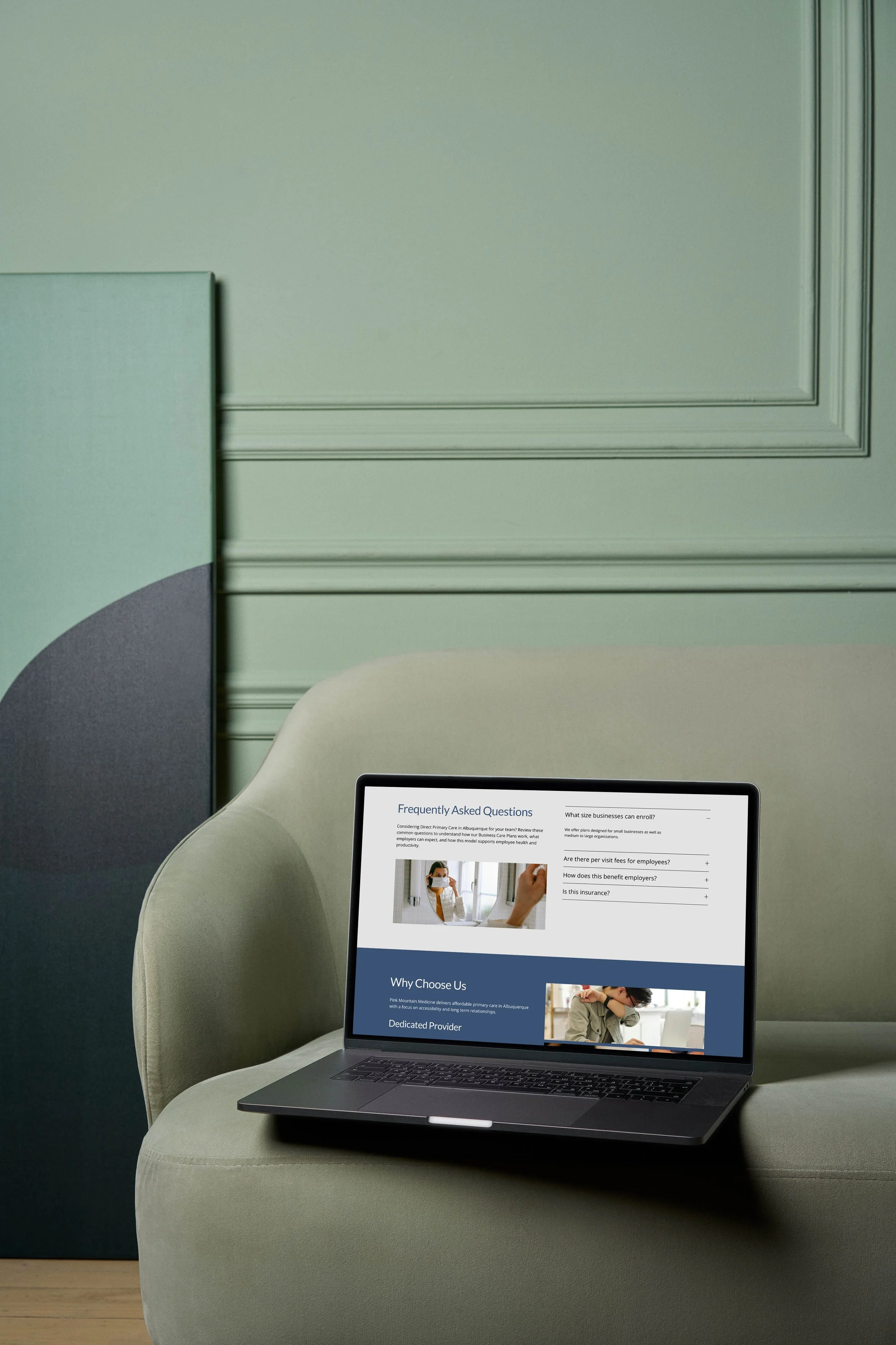 Direct Primary Care website FAQ section