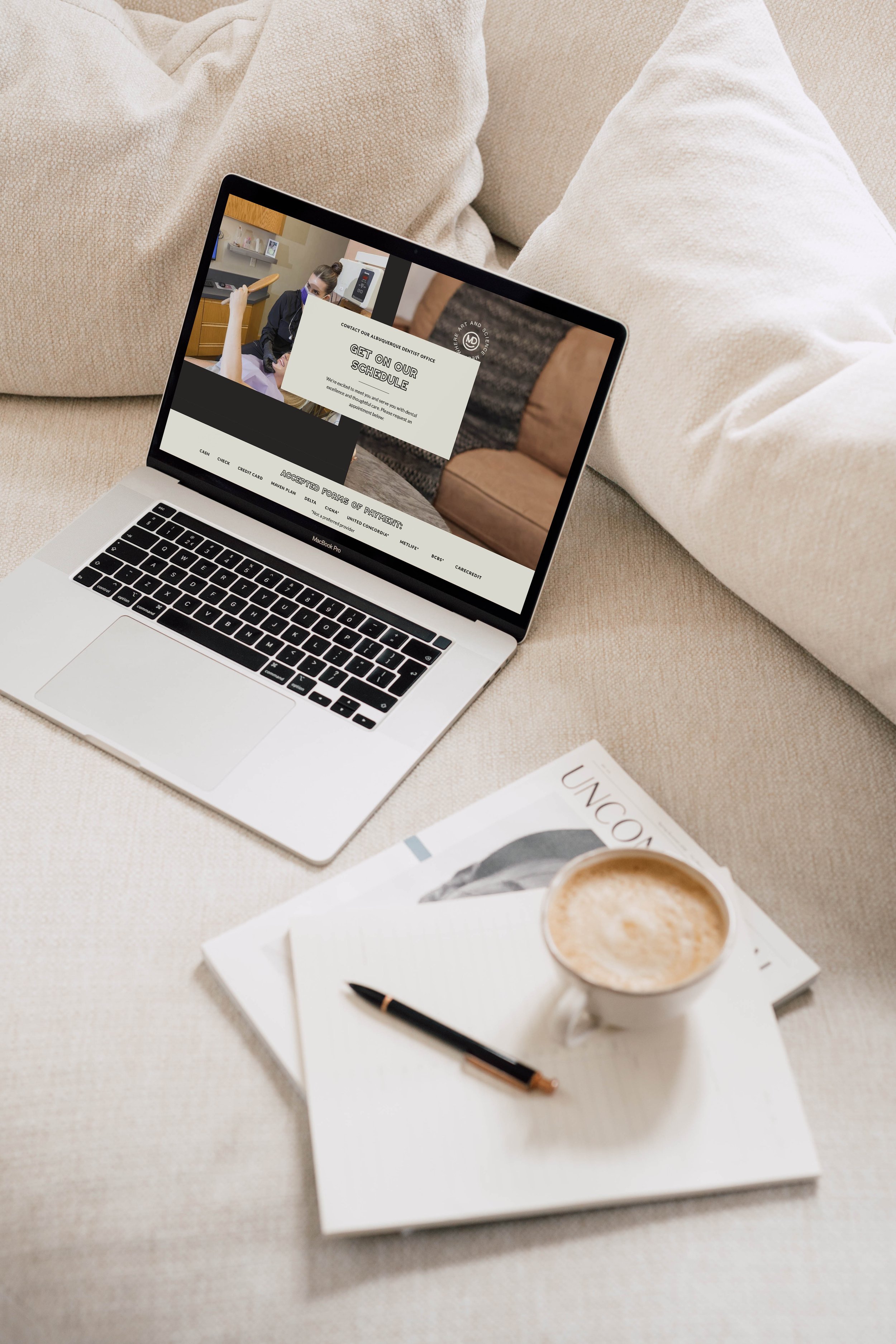 Maven Dentistry contact page.