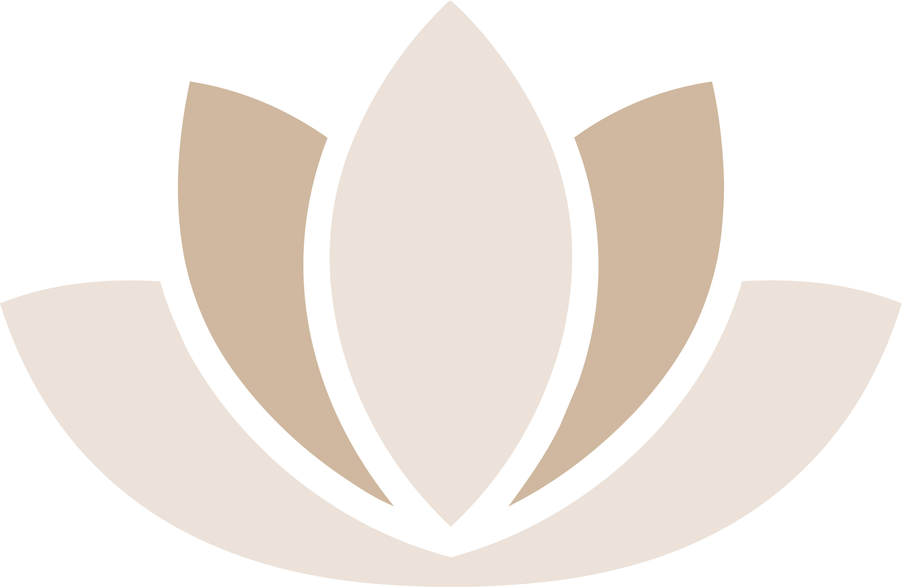 Minimalist black, white, and beige geometric owl design.