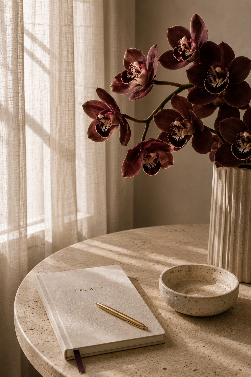 SPRKL notebook. Calmness. Stillness. Beauty. Editorial. Rachael Karlyl. Leadership. Seld Leadership. Self Leadership Index Report. SPRKL. Keynote speaker. Leadership training. Workshops.