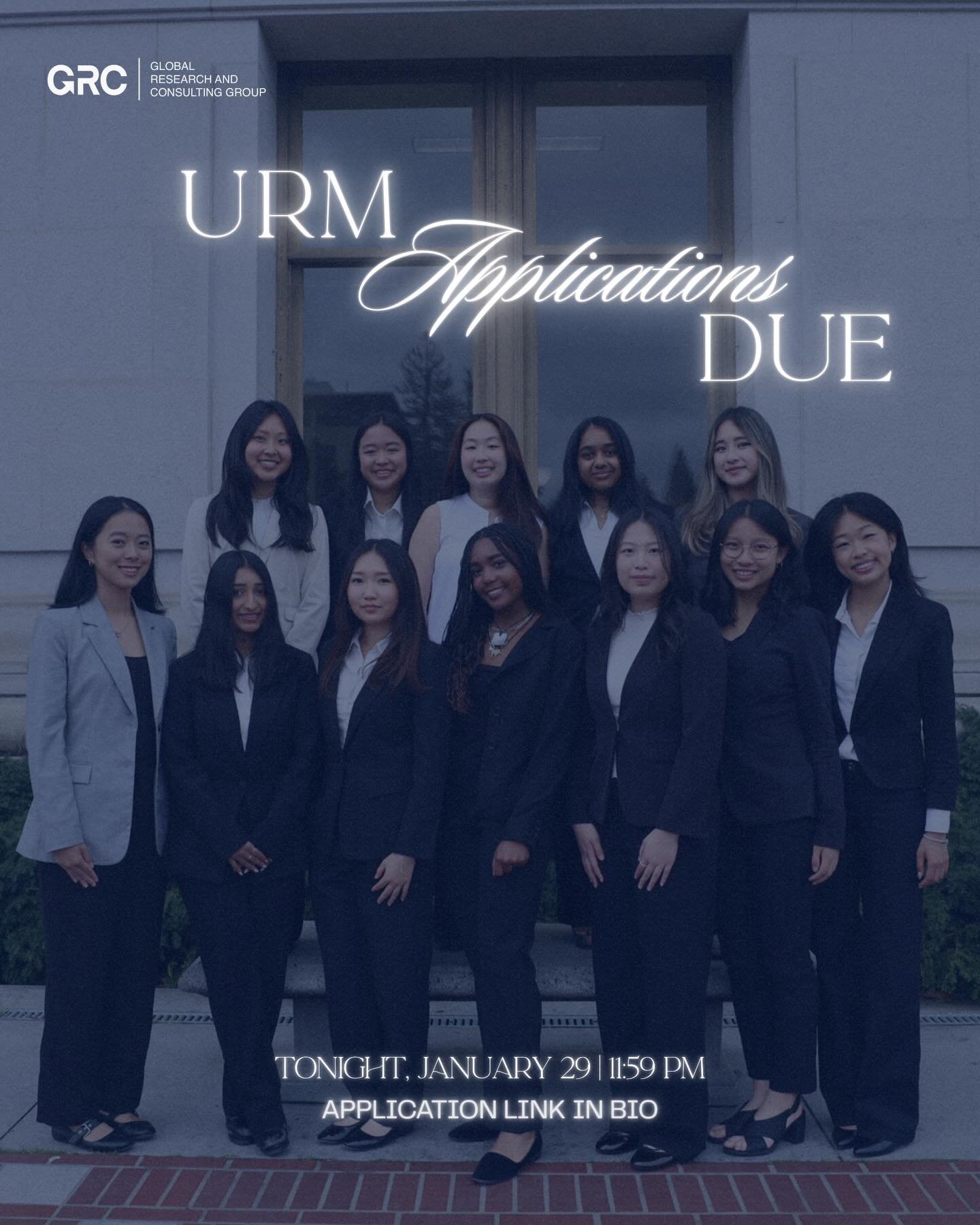 URM Applications are due TONIGHT at 11:59pm! Swipe for more information to apply or find the application link in our bio. 🔗
