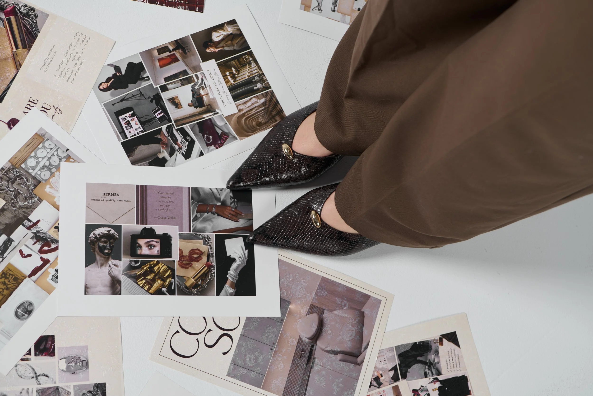 Saynt Aesthetics creative moodboard and editorial campaign imagery