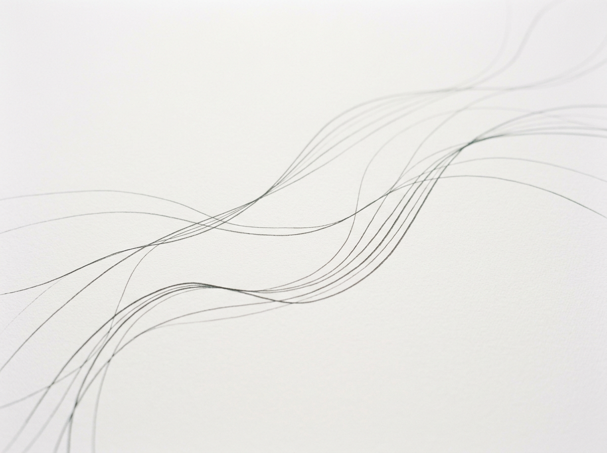 Abstract curved line artwork at Saynt Aesthetics