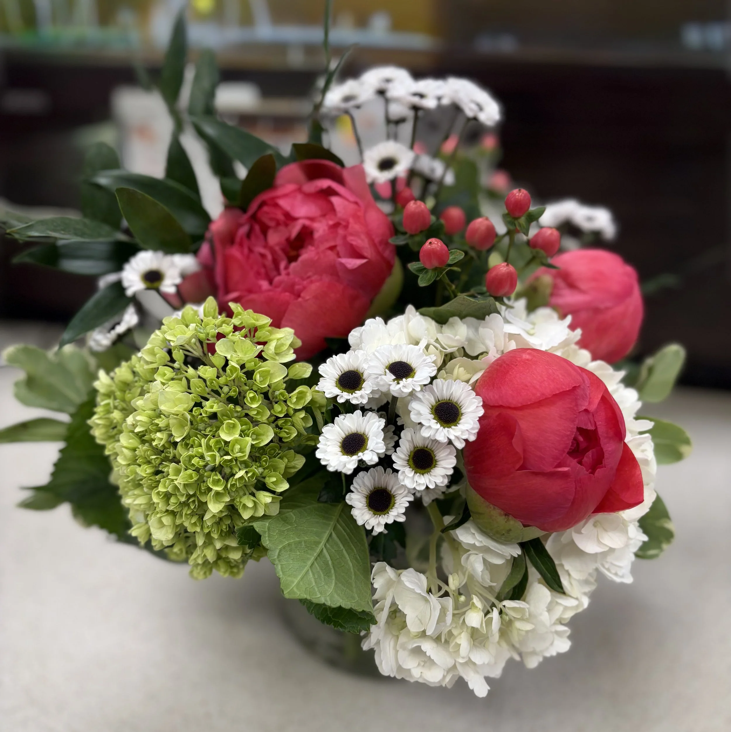 Vibrant Peony & Hydrangea Bouquet