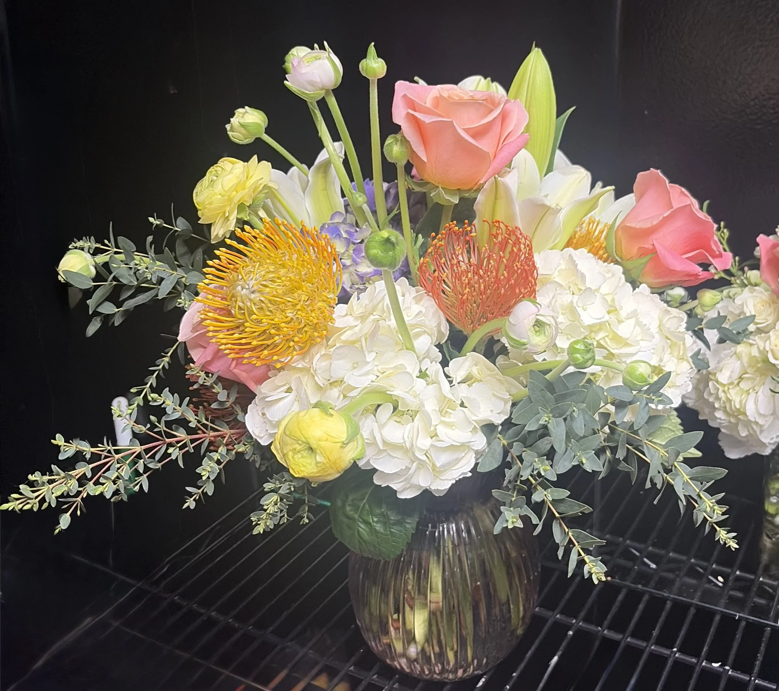 Tropical and Pink Arrangement