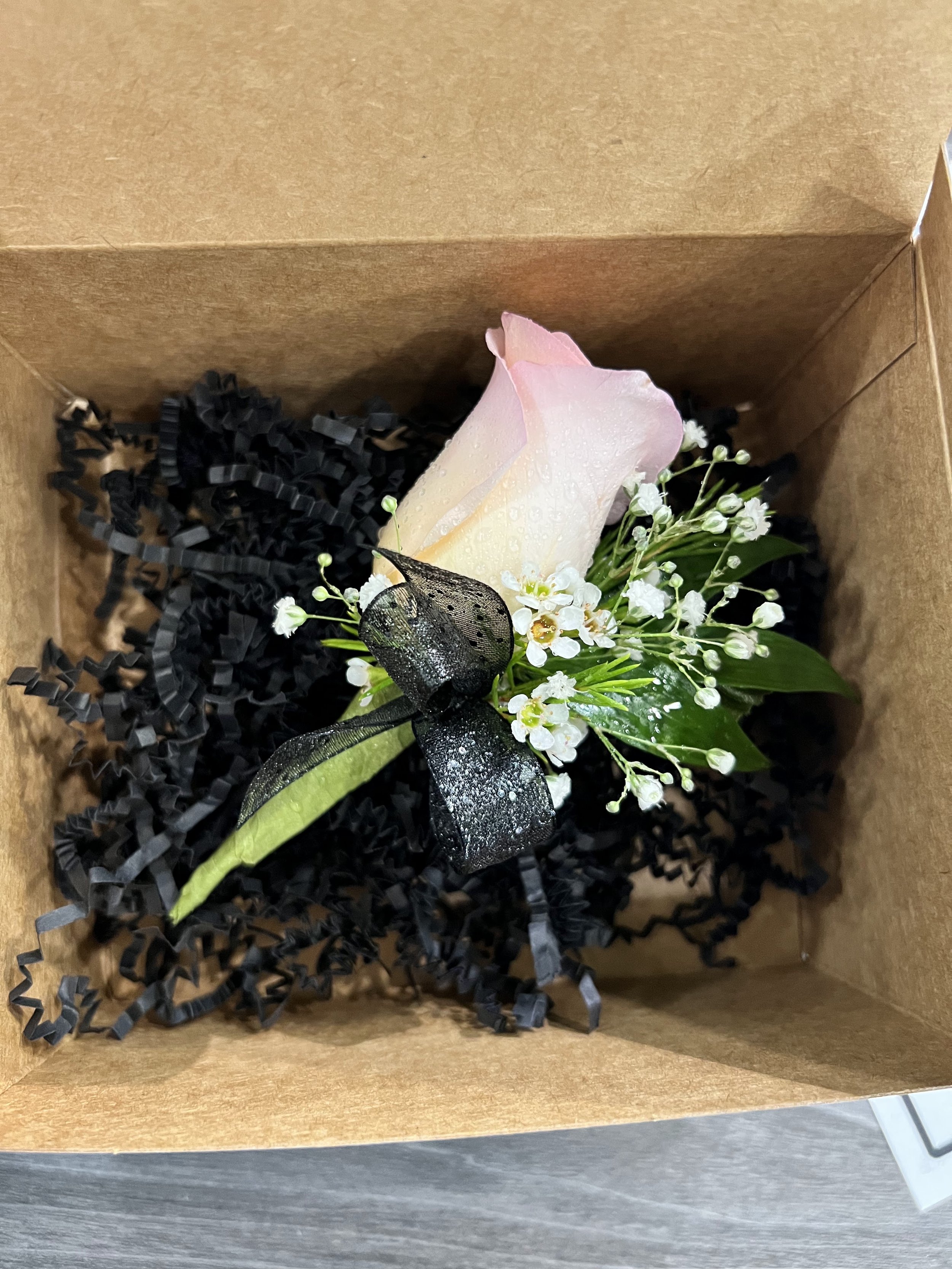 Blush Rose Boutonniere