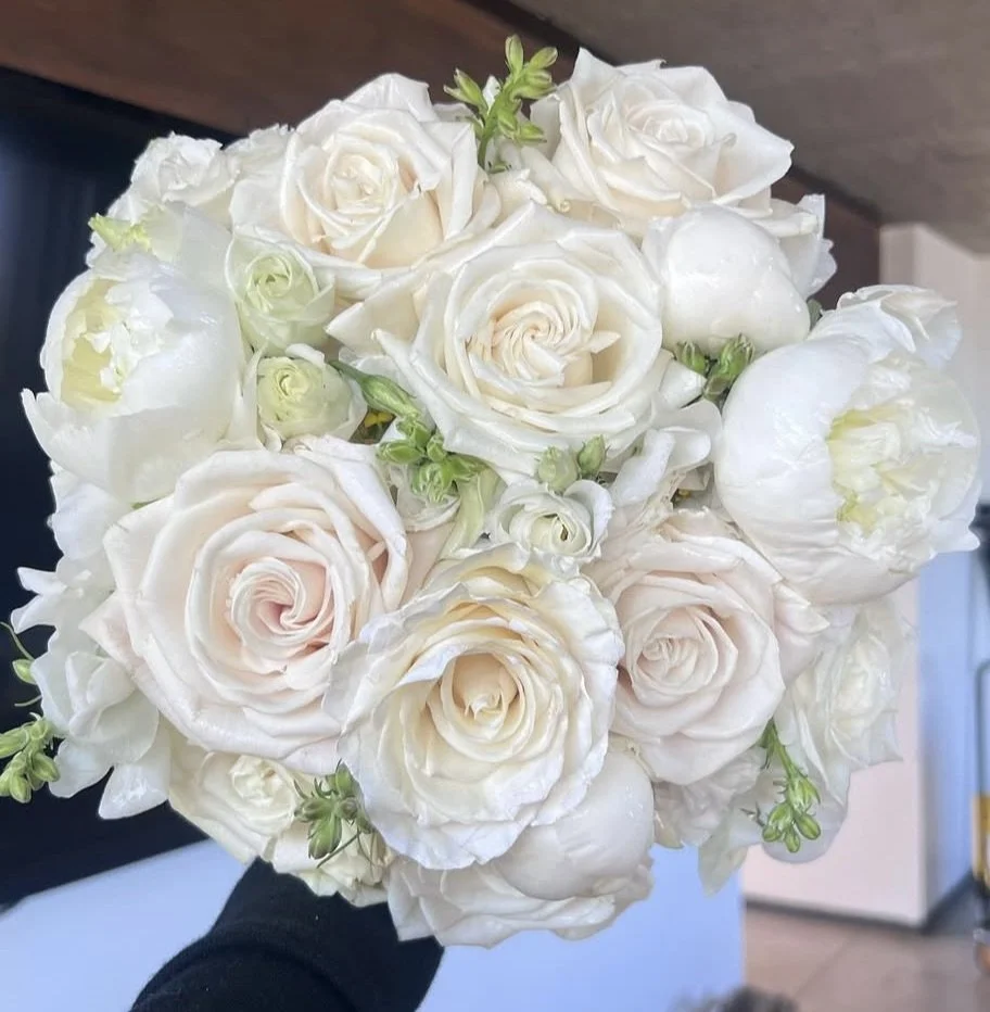 Ivory and Blush Pink Rose Bouquet