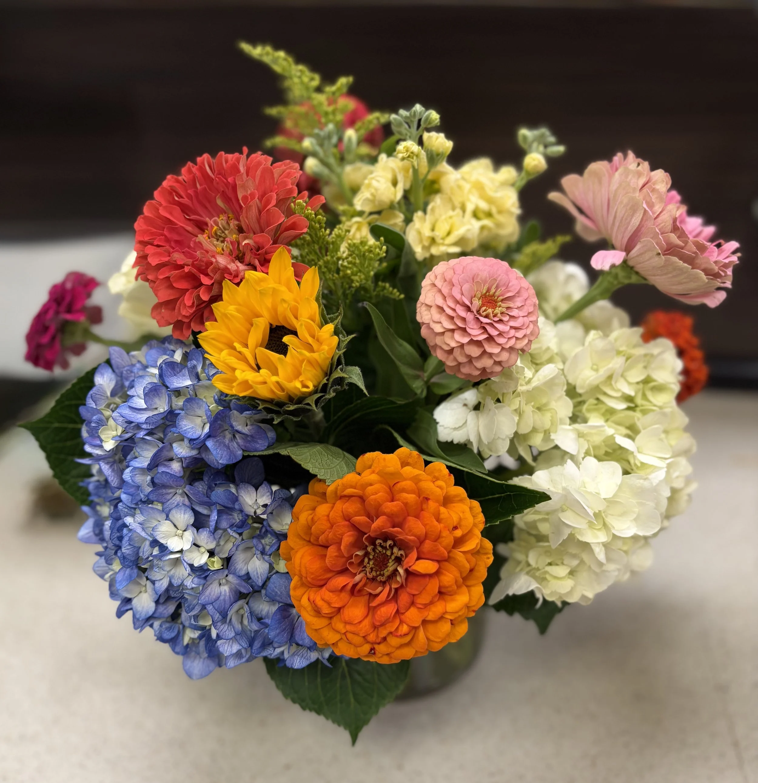 Vibrant Zinnia Arrangement