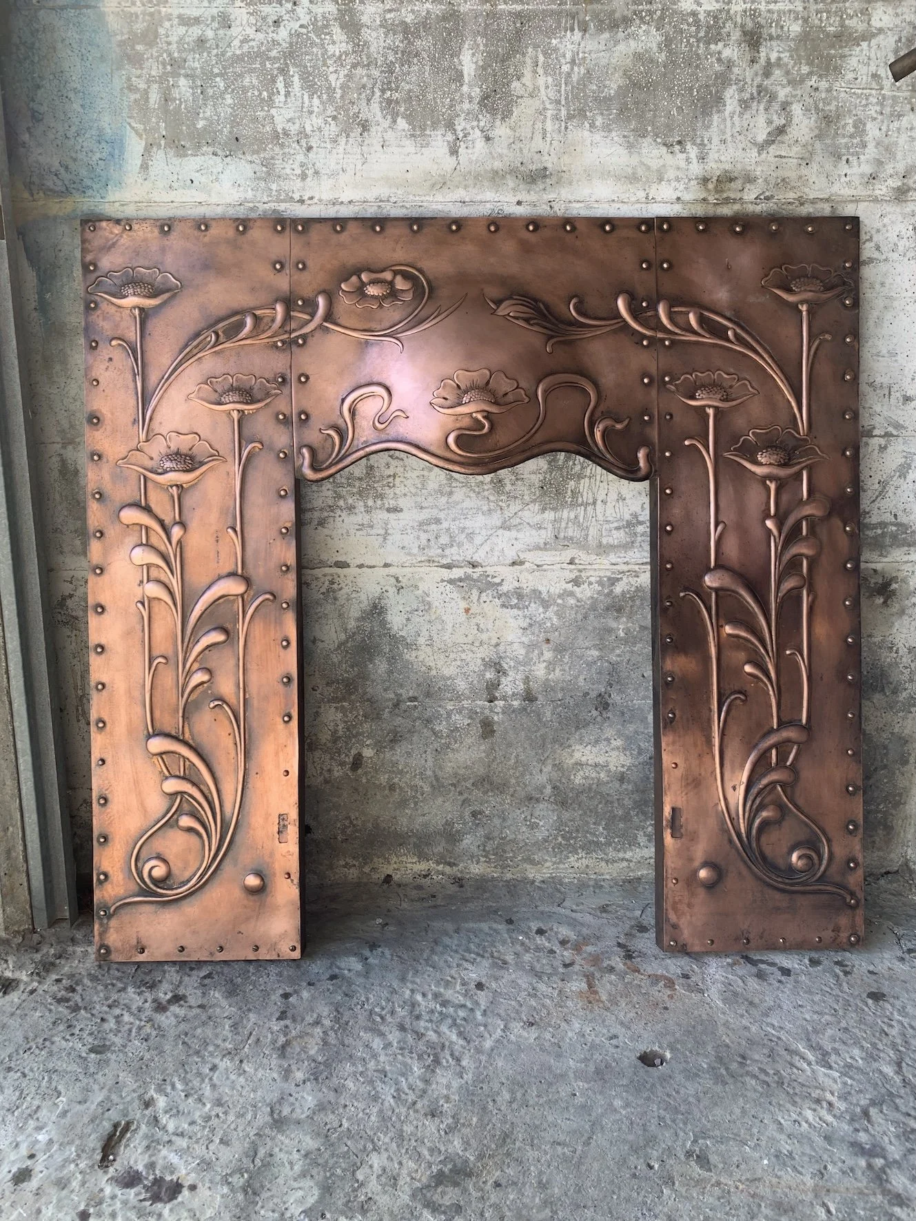 Copper Fire Surround.
Post restoration