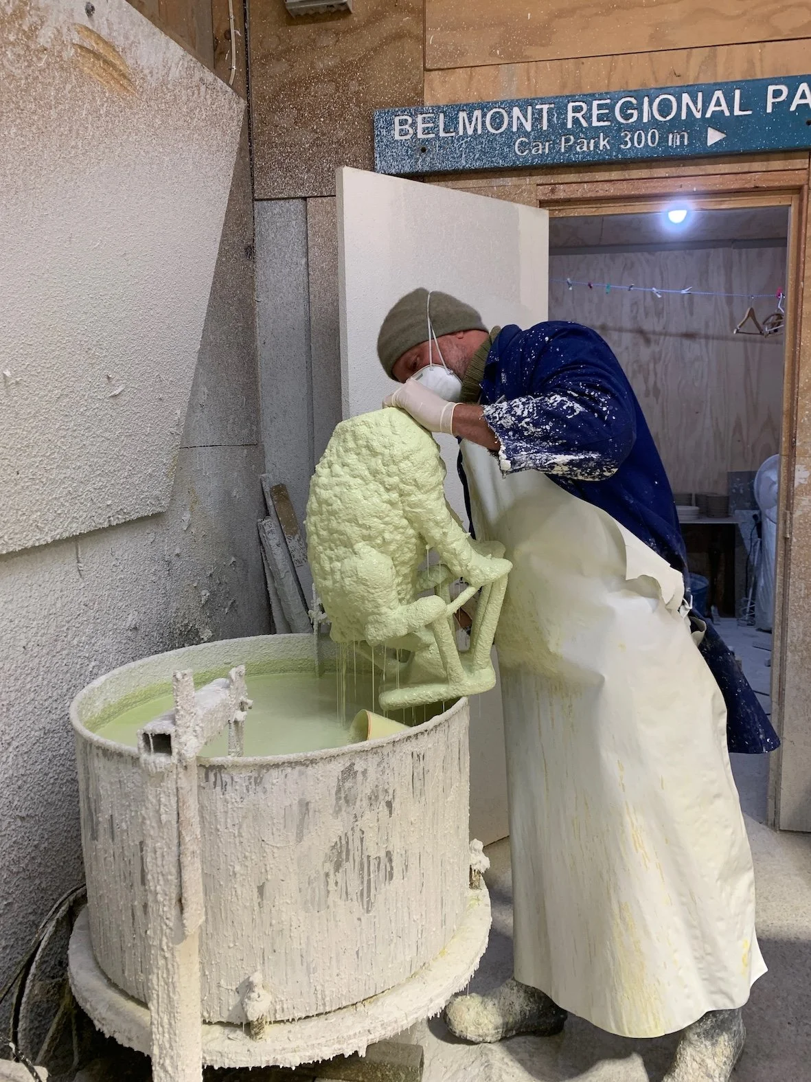 Ceramic shell dipping.
