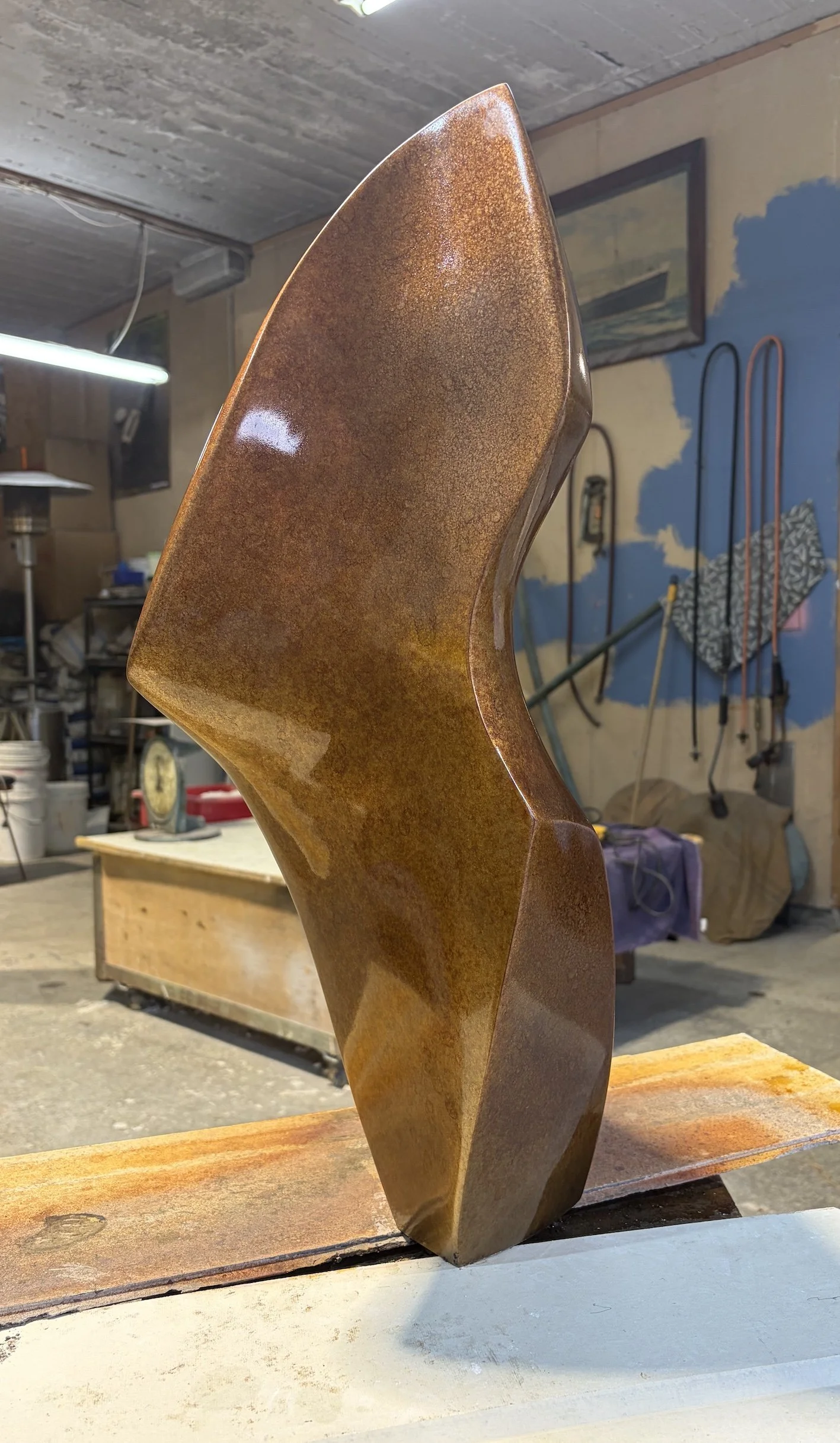 Luna. Sculptor: Tanya Ashken
Re-patination after damage.