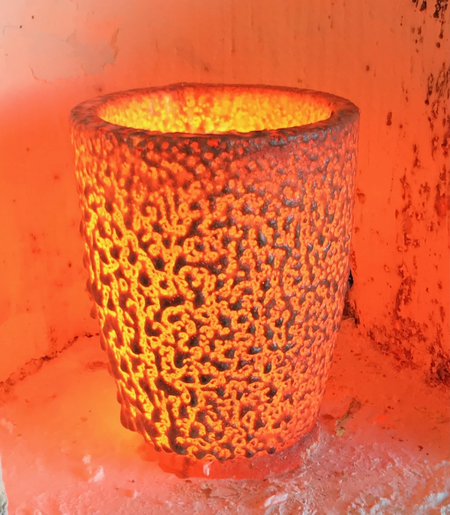 Hot crucible.