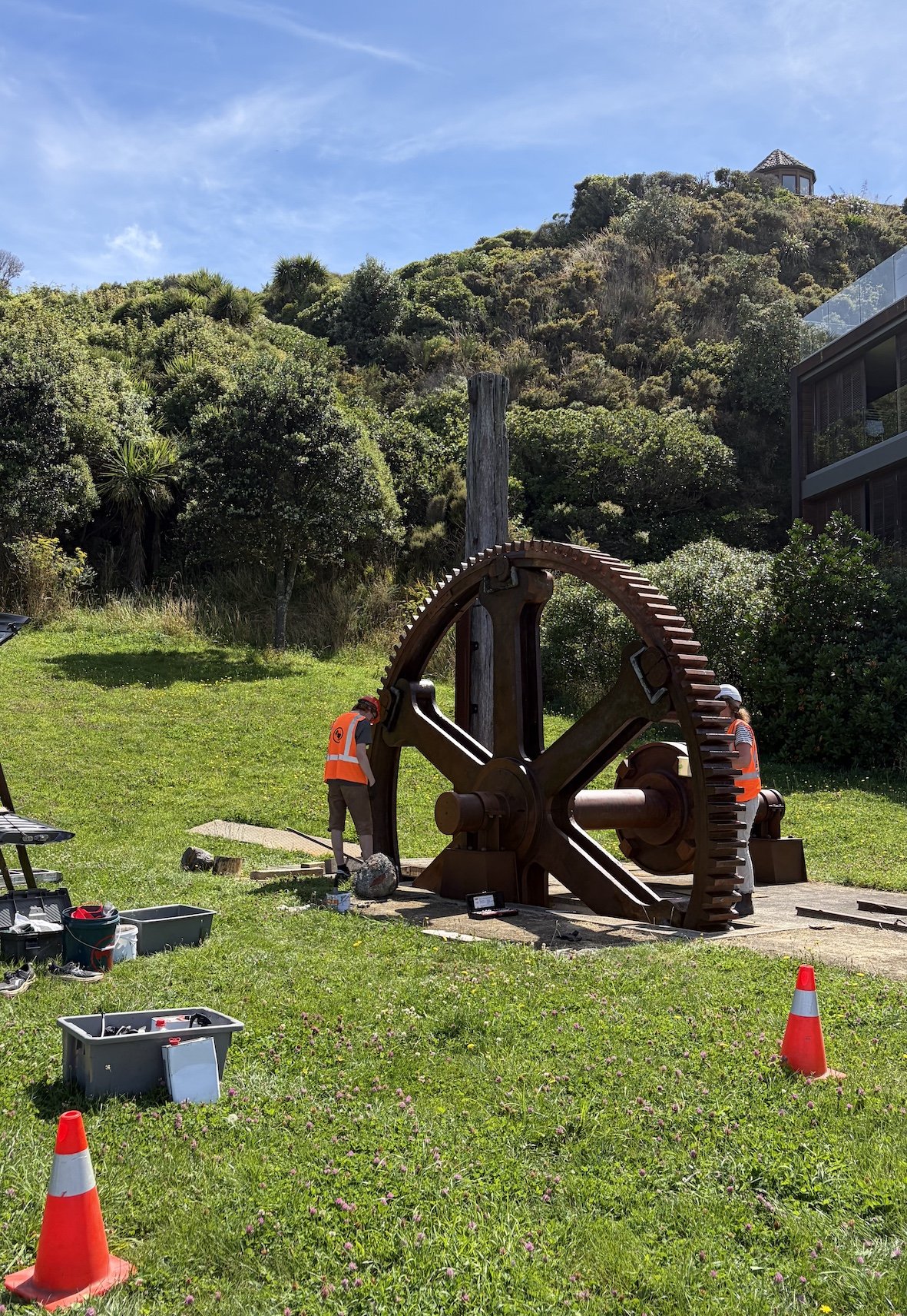 Cog Park. Evans Bay, Wellington.
Mid restoration.