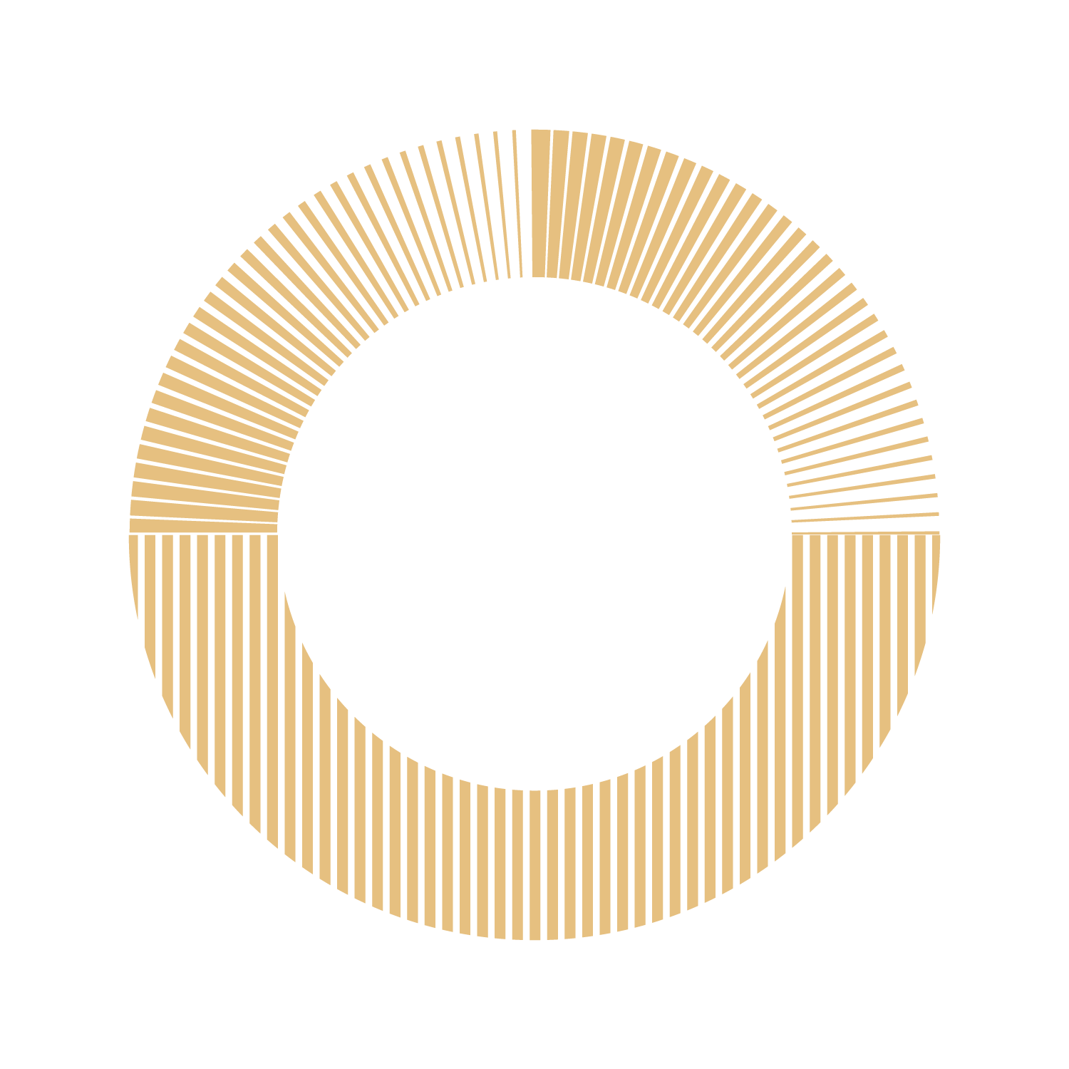 Gold and black circular loading or progress indicator on a black background.