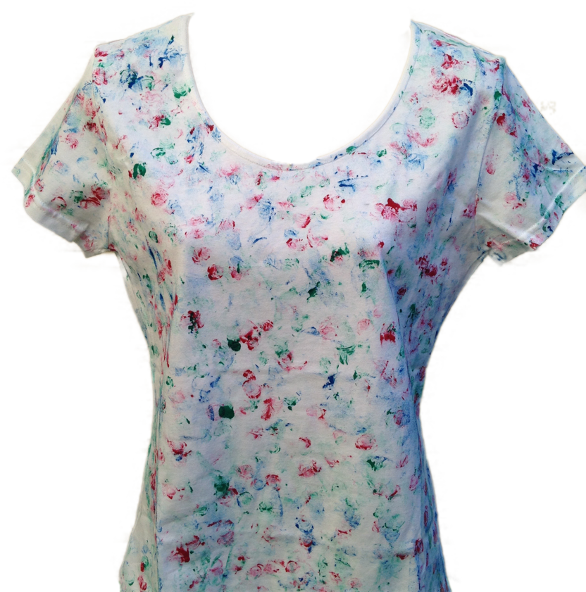 Ladies Fitted T-shirt White abstract