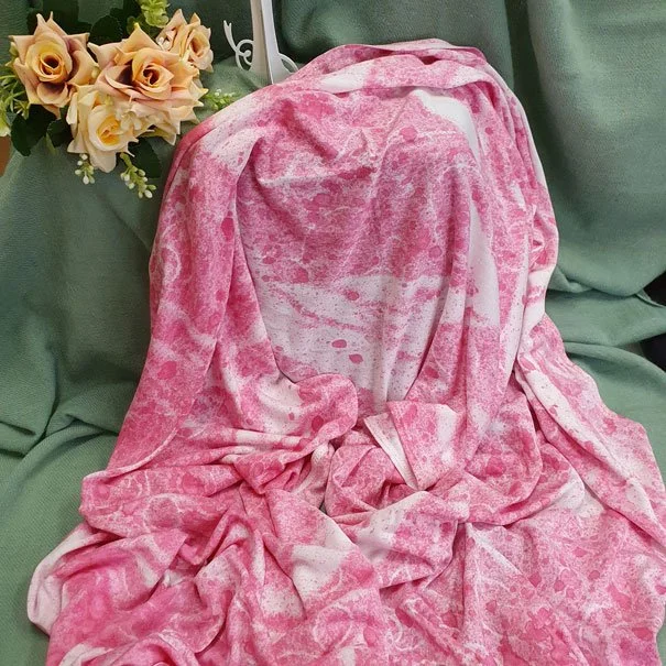 Hand dyed Scarf ~ Bubblegum pink