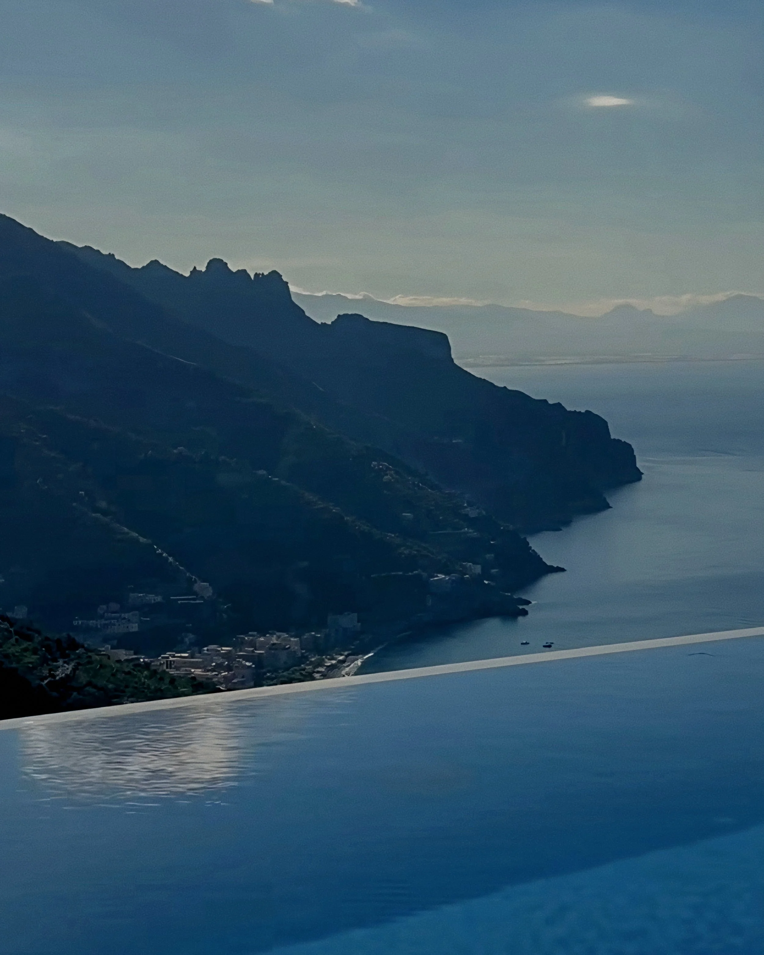 Cliffside infinity pool overlooking sea at Caruso A Belmond Hotel Ravello Amalfi Coast Italy