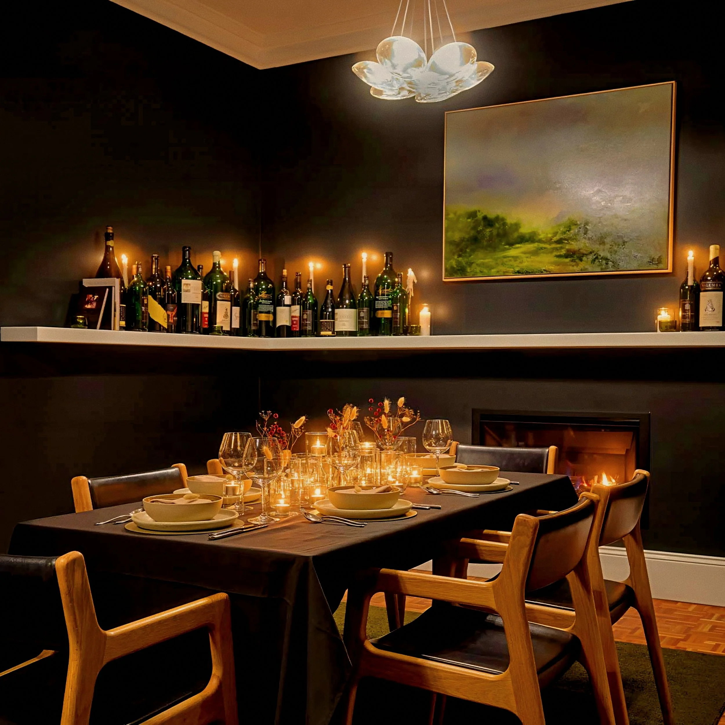 The Louise beckons luxury vineyard resort dining table in Marananga Barossa Valley South Australia.