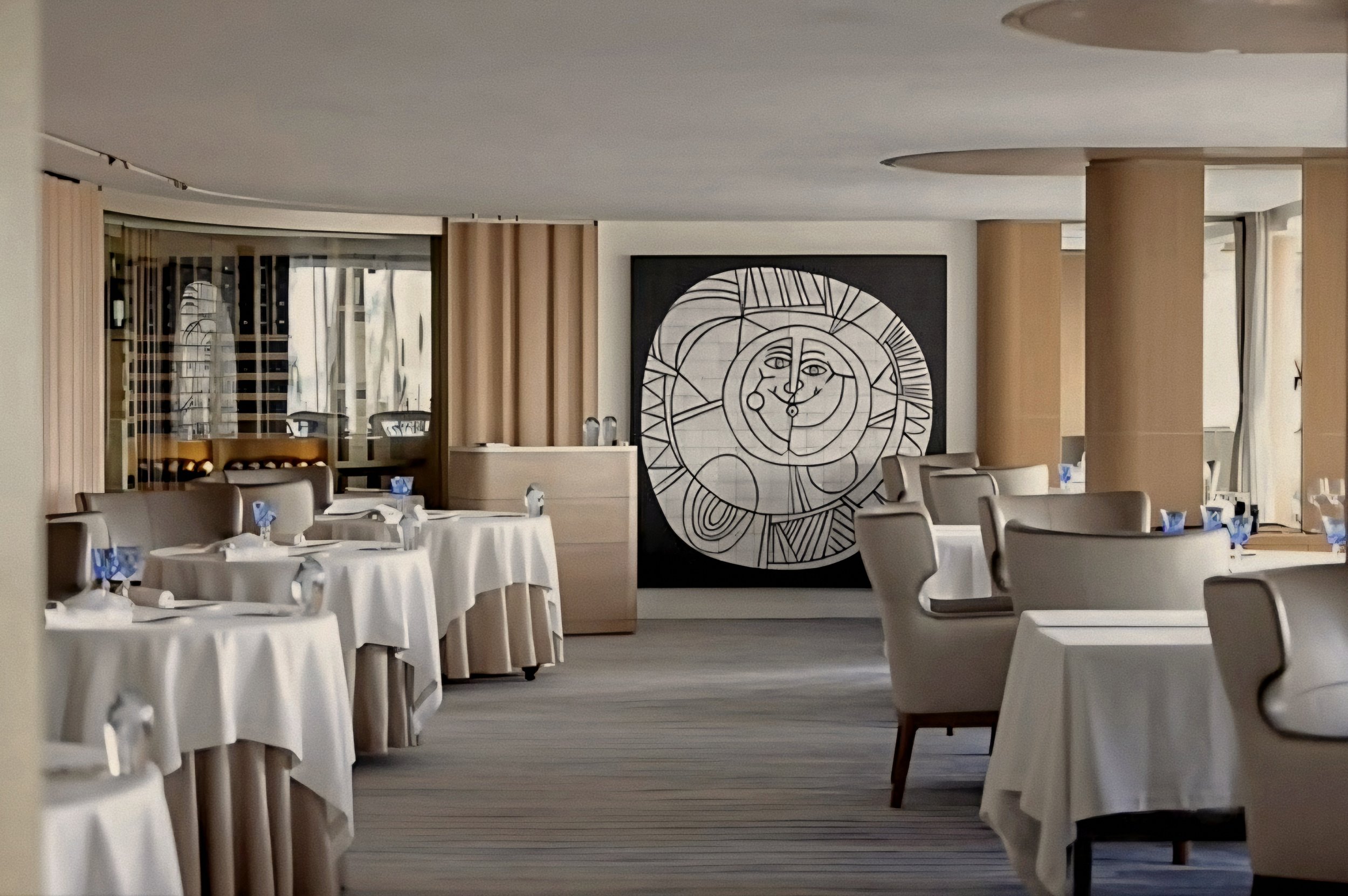 Arnaud Donckele dining salon at La Vague d'Or Saint Tropez three Michelin-Starred Restaurant in France.