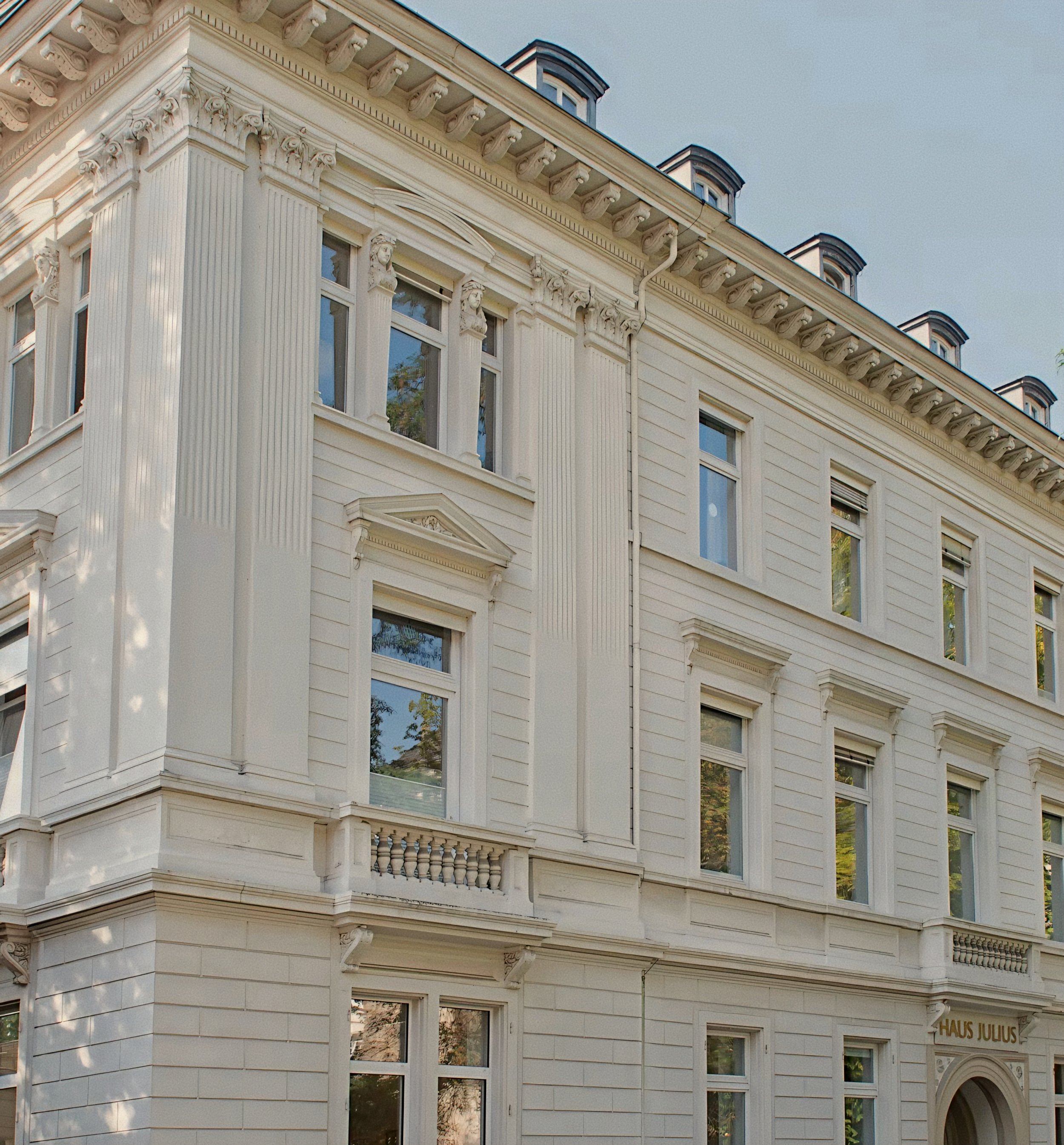 Haus Julius historic villa facade at Brenners Park-Hotel & Spa, Lichtentaler Allee, Baden-Baden, Germany.