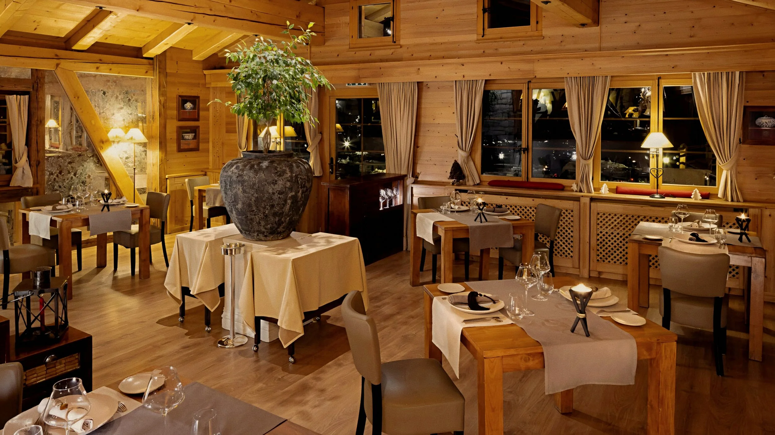 La Table d'Adrien Michelin restaurant at Le Chalet d’Adrien Luxury Swiss Alps in Verbier, Valais, Switzerland.