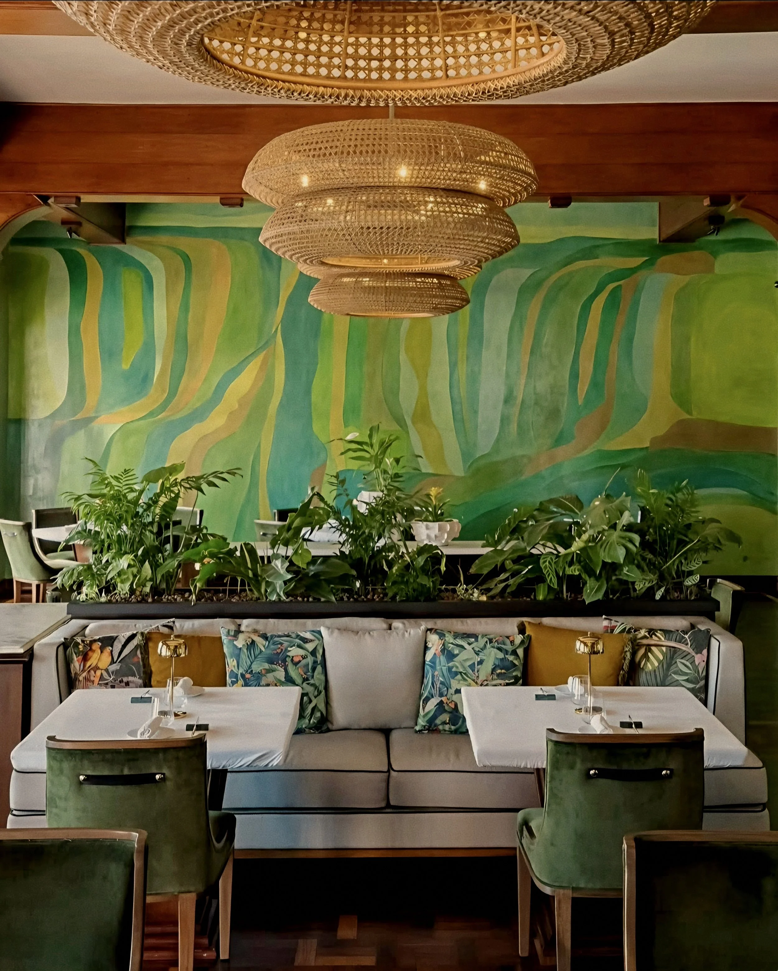 Luxury dining corner at Hotel das Cataratas A Belmond Hotel near Iguassu Falls Brazil.