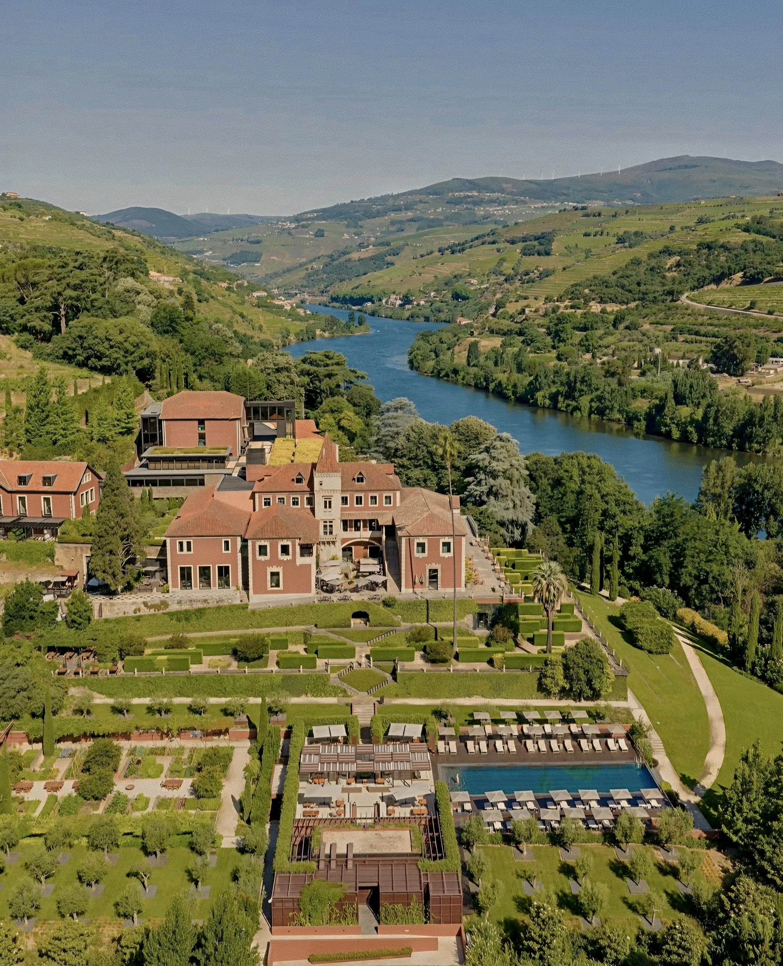 19th century manor house and vineyard estate Six Senses Douro Valley Luxury Hotel in Portugal.