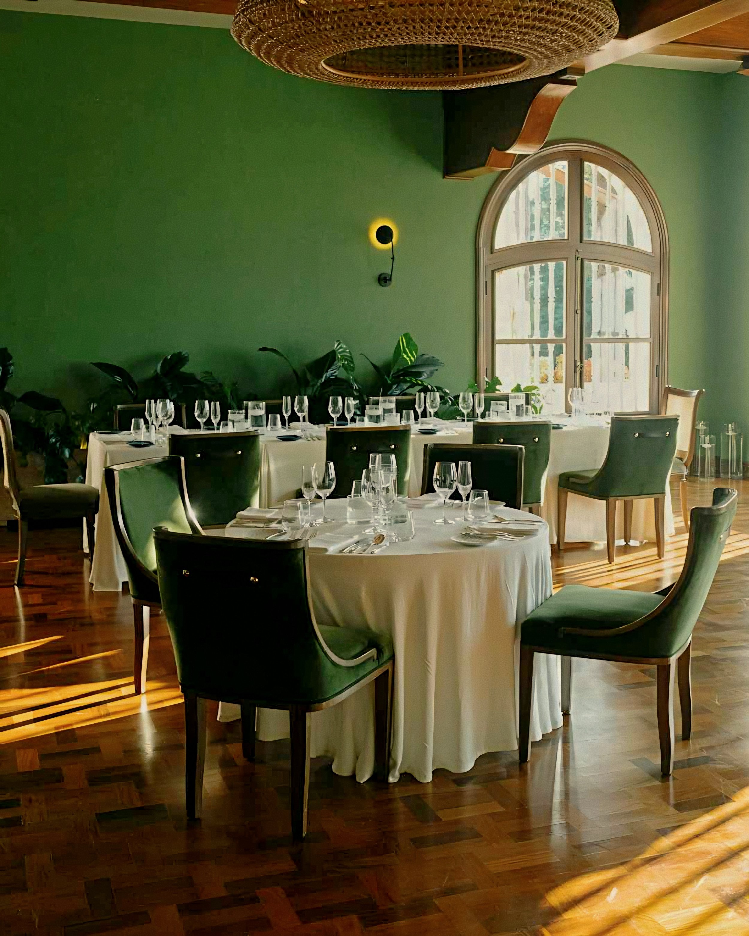 Emerald dining room at Itaipu in Hotel das Cataratas A Belmond Hotel Iguassu Falls Brazil.