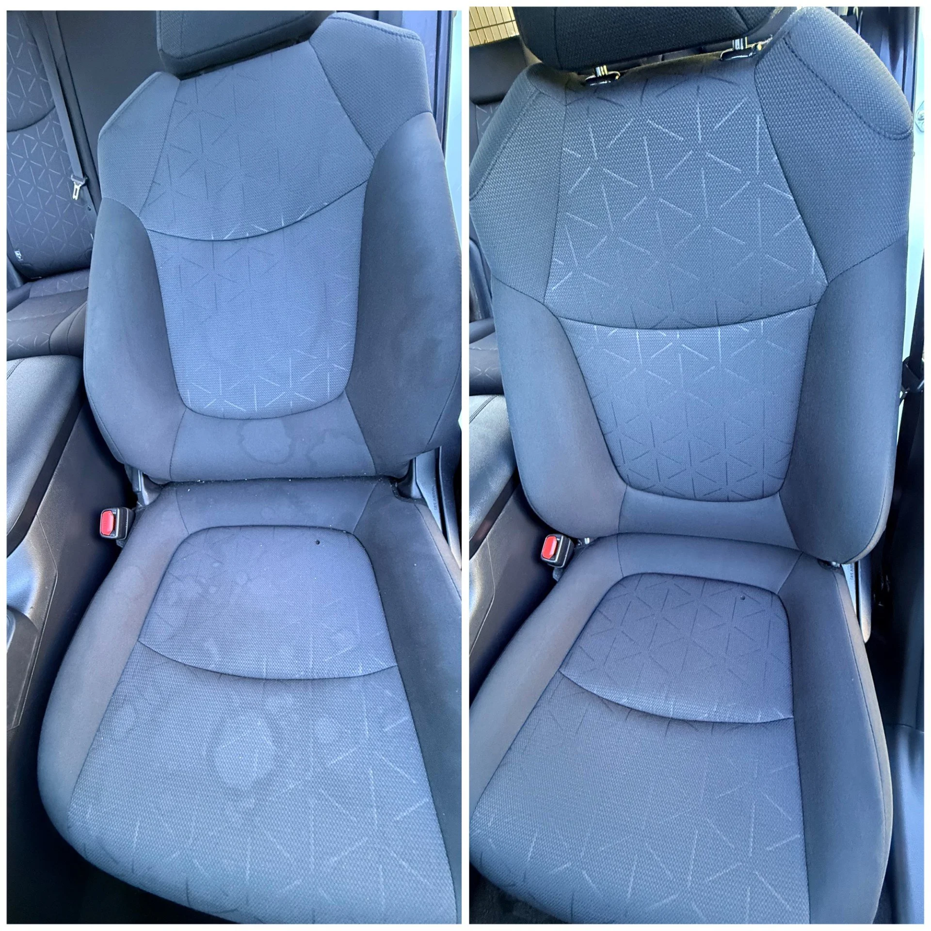 precision elite detailing shampoo seats before & after  greystanes