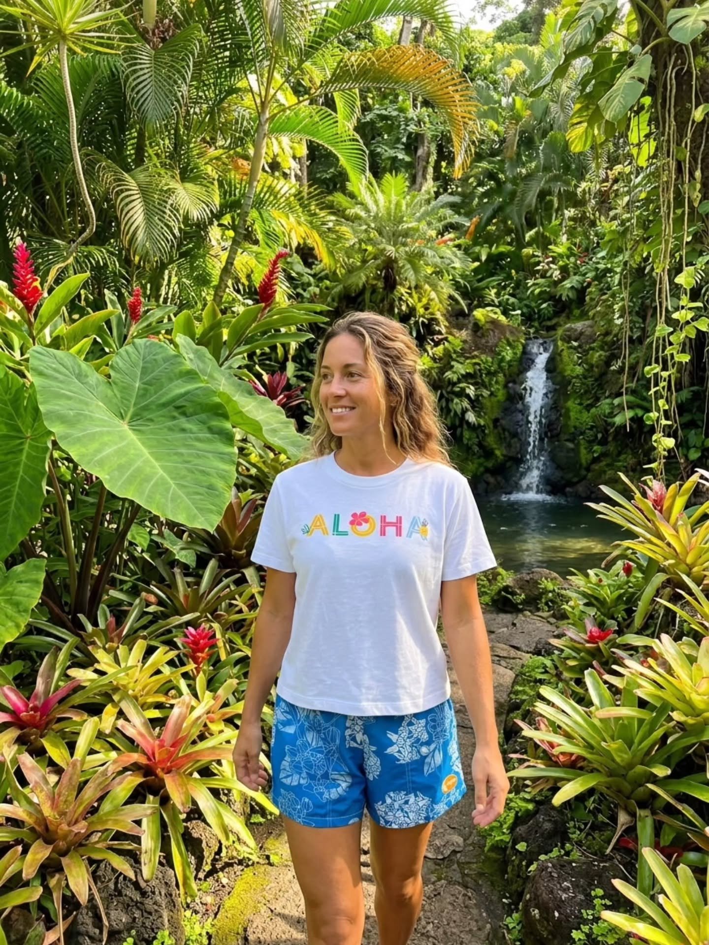 &ldquo;For this week we are featuring, Kuea, a pretty Missy shorts printed with beautiful crown flowers in a striking dark slate background.  Our model has finished the look with our white Aloha tee.&rdquo;
.
.
.
.
#hawaii #bambooboxerco #boxershorts