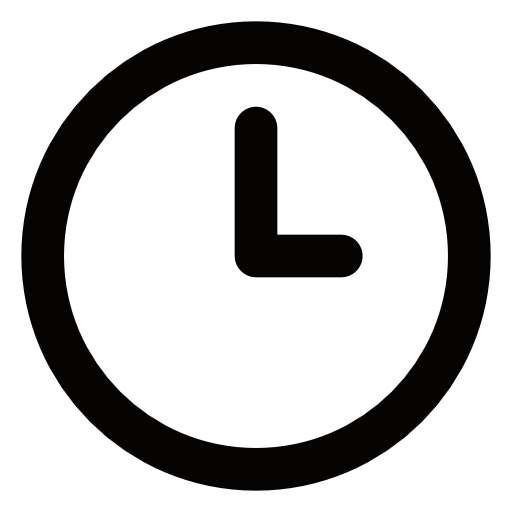 Symbol einer Uhr, die die Zeit anzeigt.