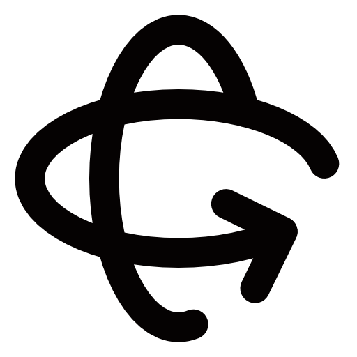 Ein schwarzes Symbol eines stilisierten Globus mit einem Globus und einer Weltkarte im Hintergrund.