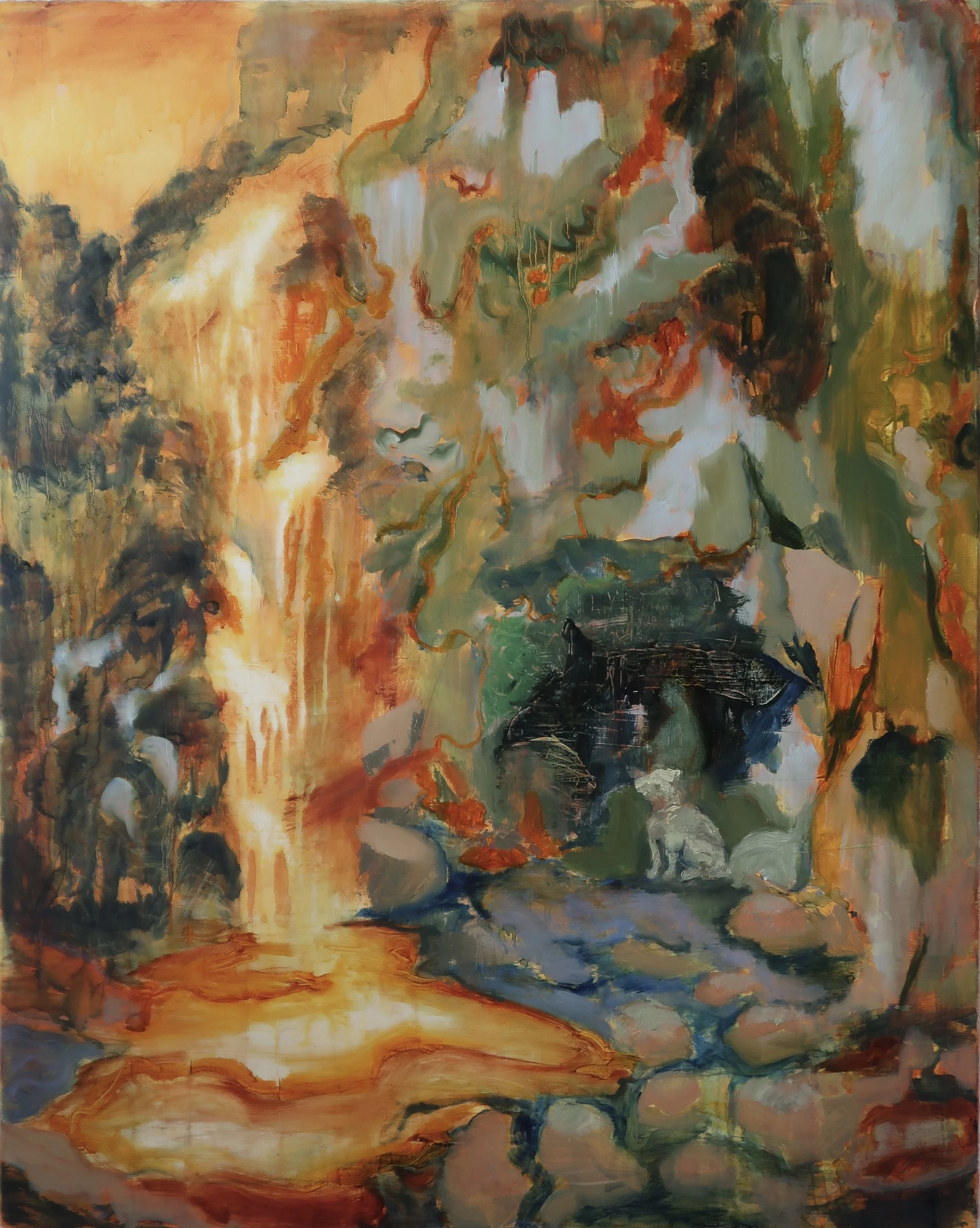 Waterfalls, oil on canvas, 80 x 100 cm, 2026