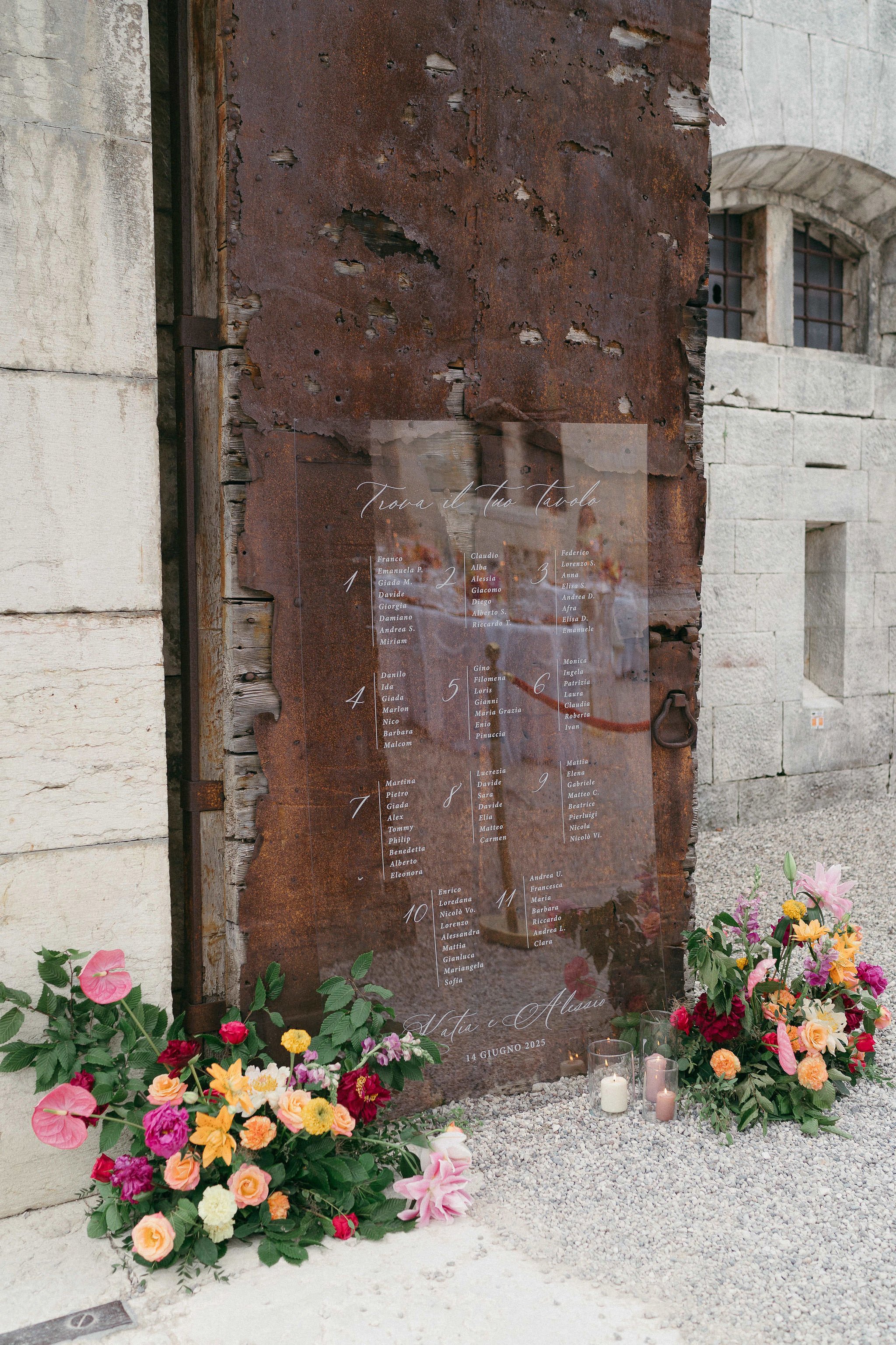Tableau de mariage su Plexiglass trasparente