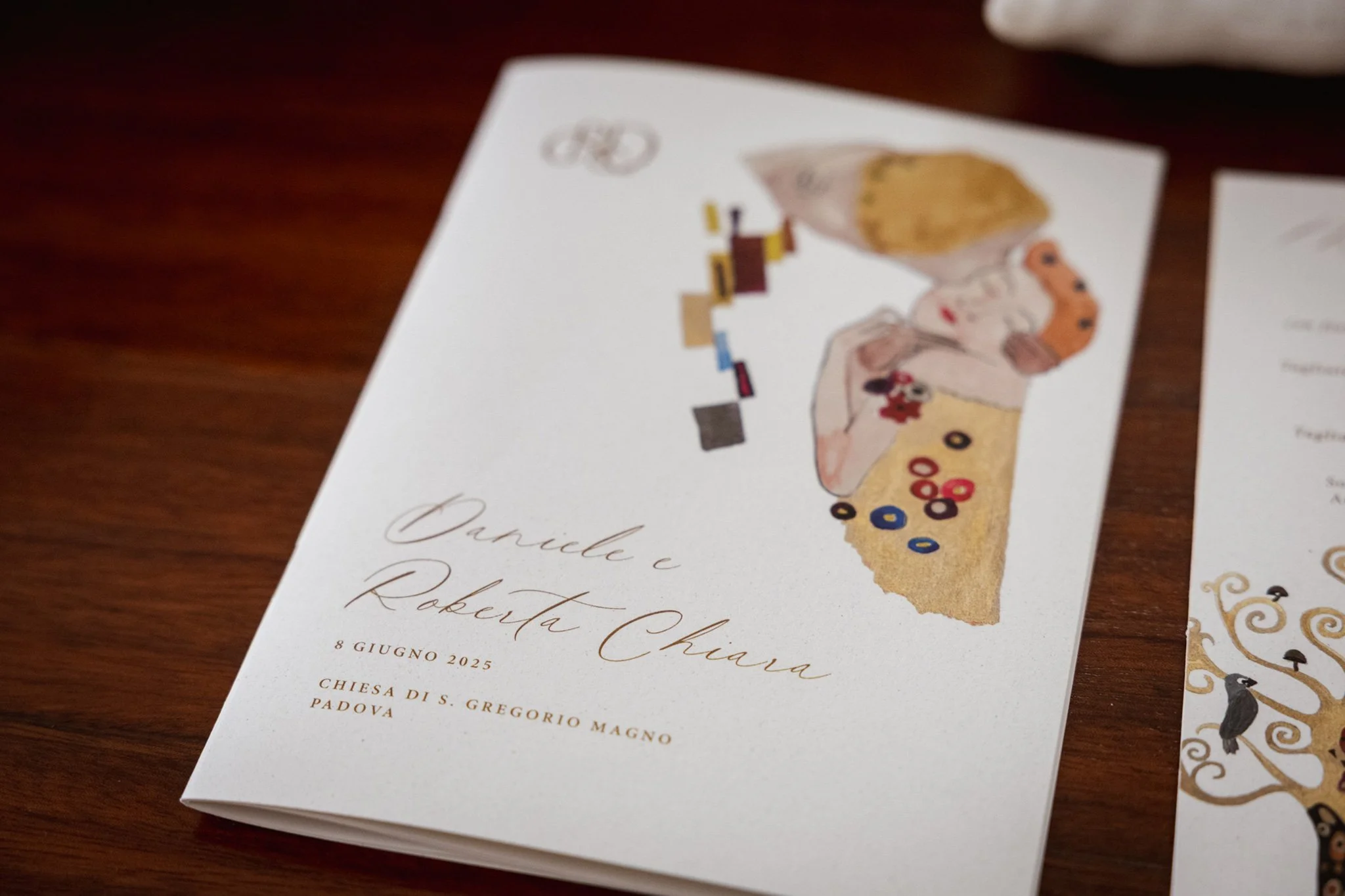 Libretto della cerimonia in stile Klimt