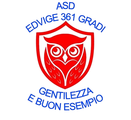 Logo della ASD con un gufo stilizzato dentro uno scudo, circondato da scritte in italiano.