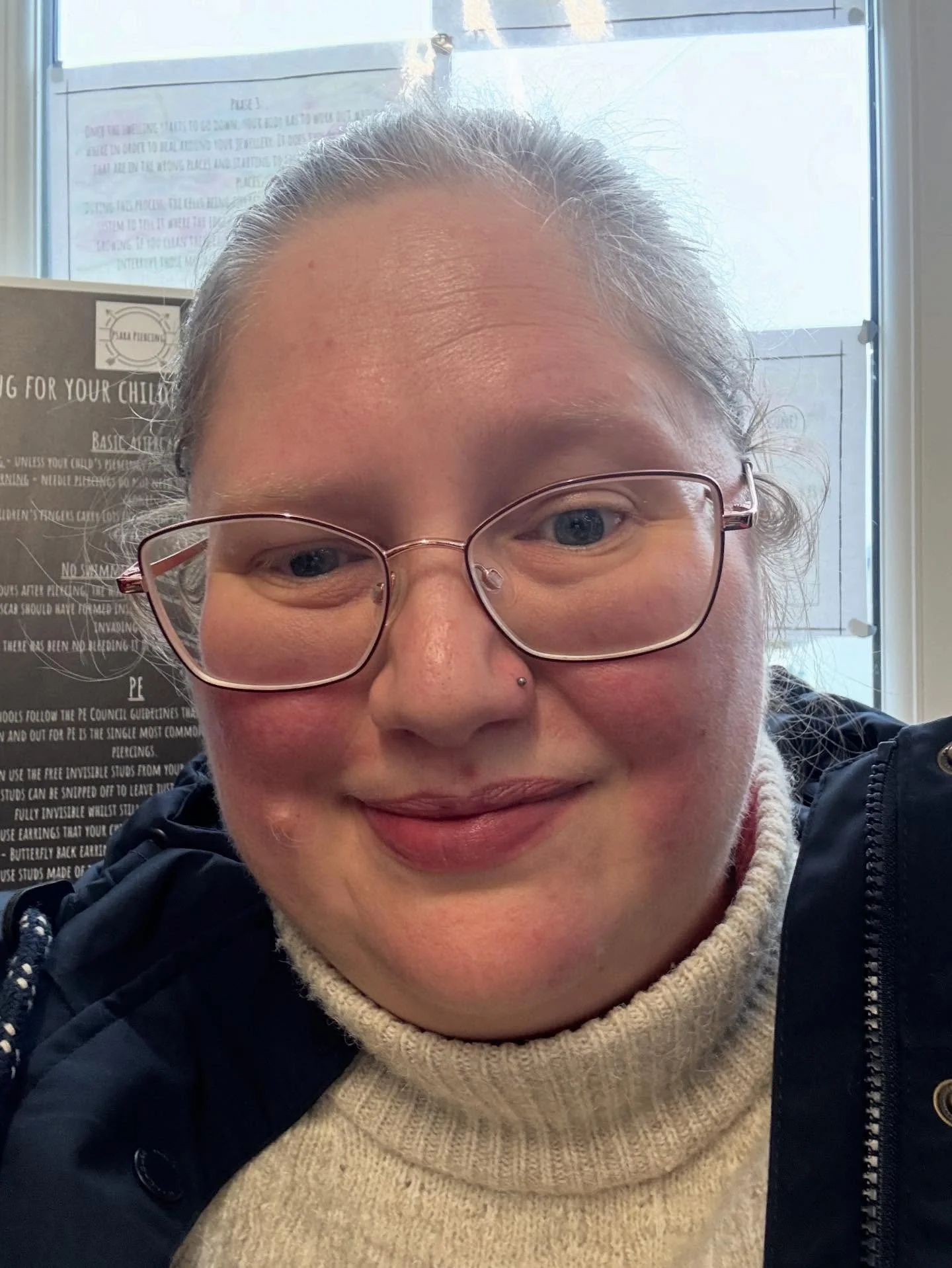 After years of being a total wuss, I finally bit the bullet and got my nose pierced! Needless to say I have no idea why I waited so long! It hurt for a second and abit of a watery eye and it was done! I LOVE it and finally feel like myself! 😁🌟🥰 I 