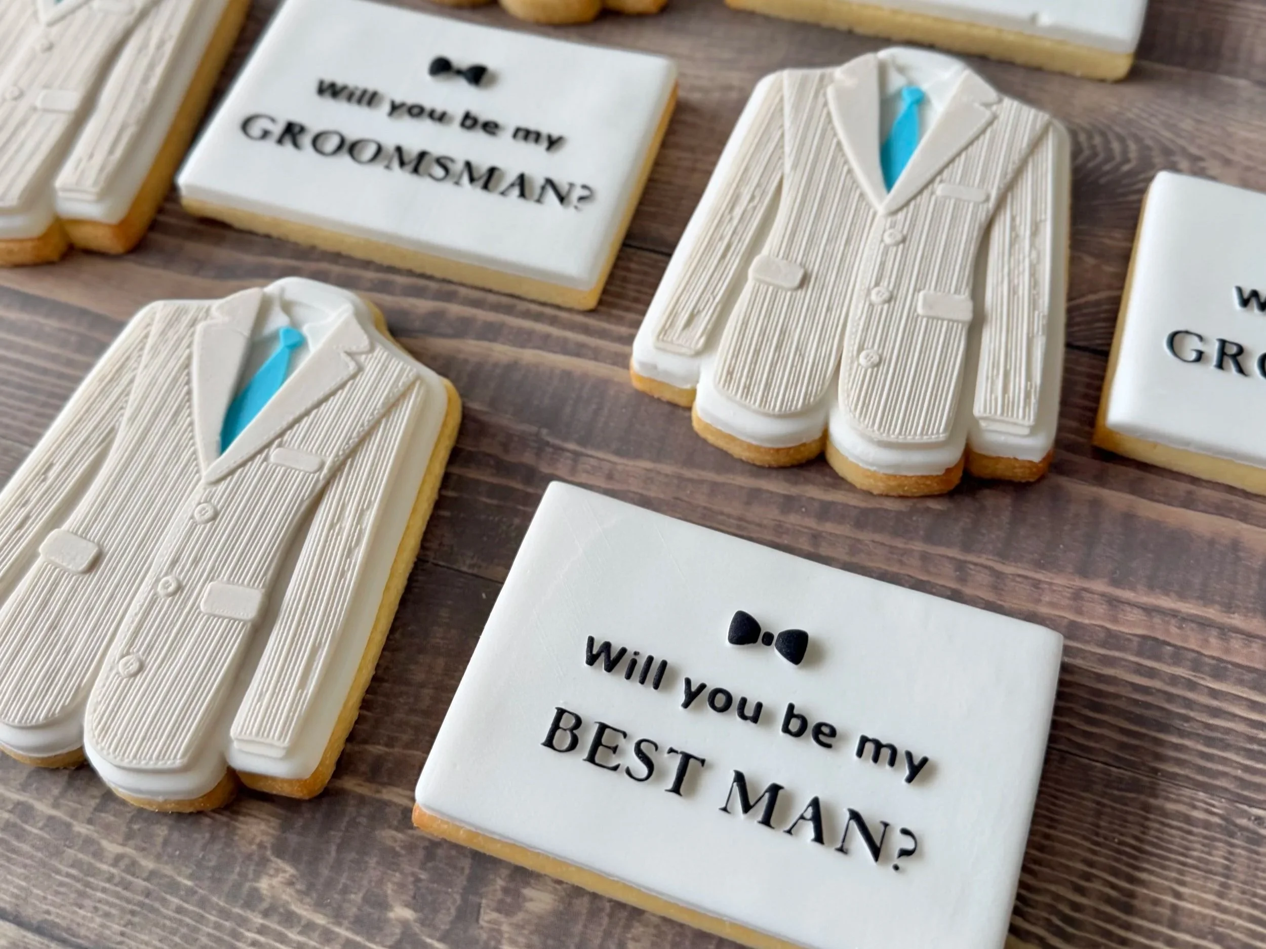 will you be my best man, groomsman, proposal cookies for wedding, bridal party