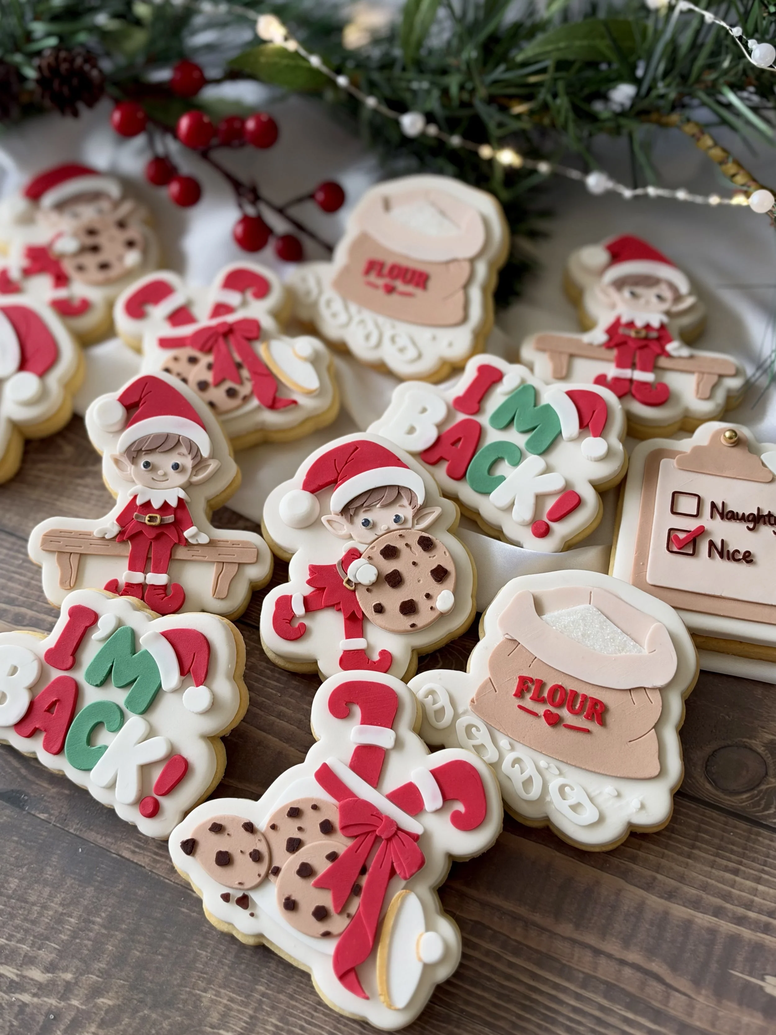 Elf on the Shelf Christmas sugar cookies