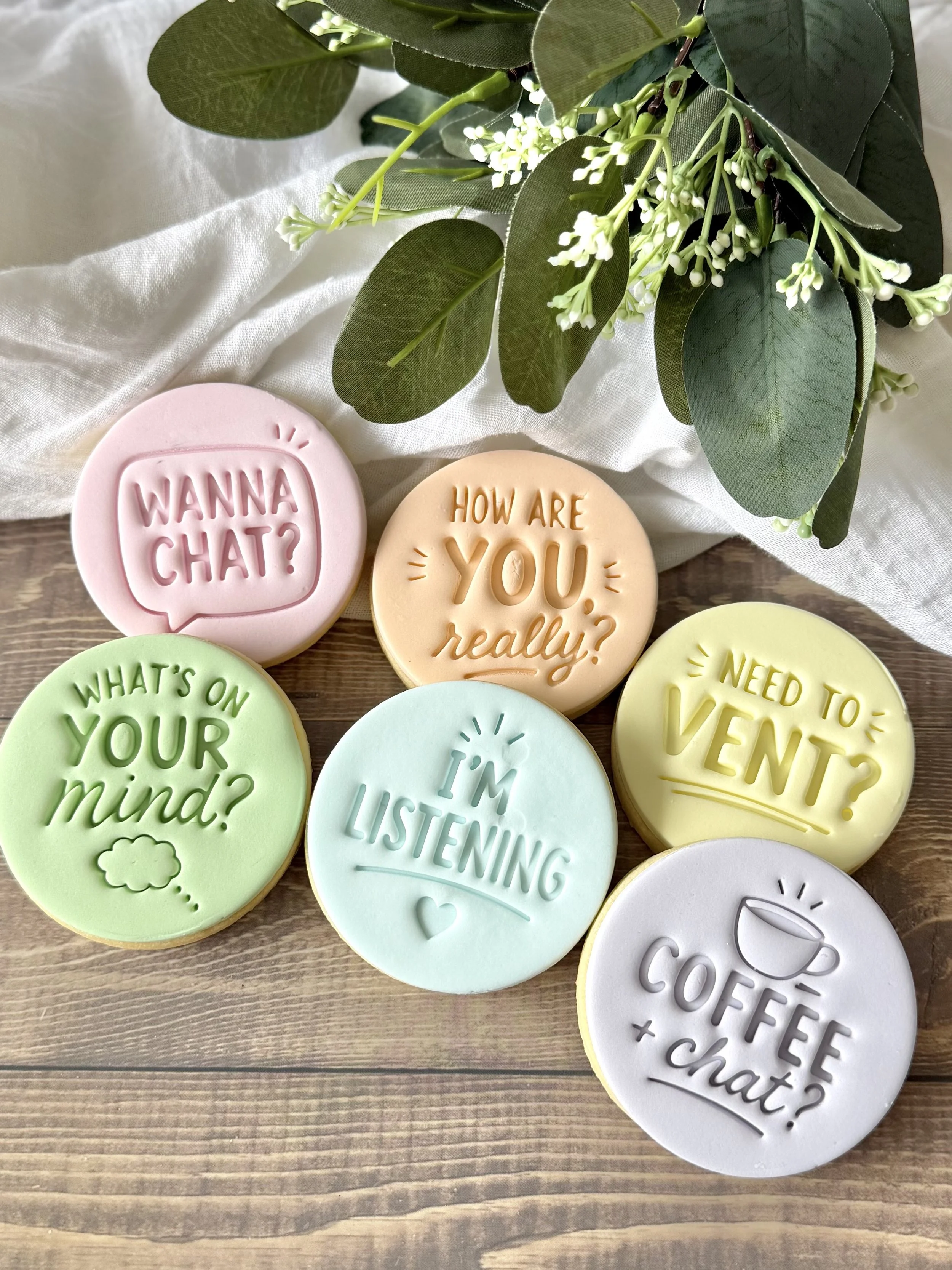 Mental health awareness conversation starter cookies