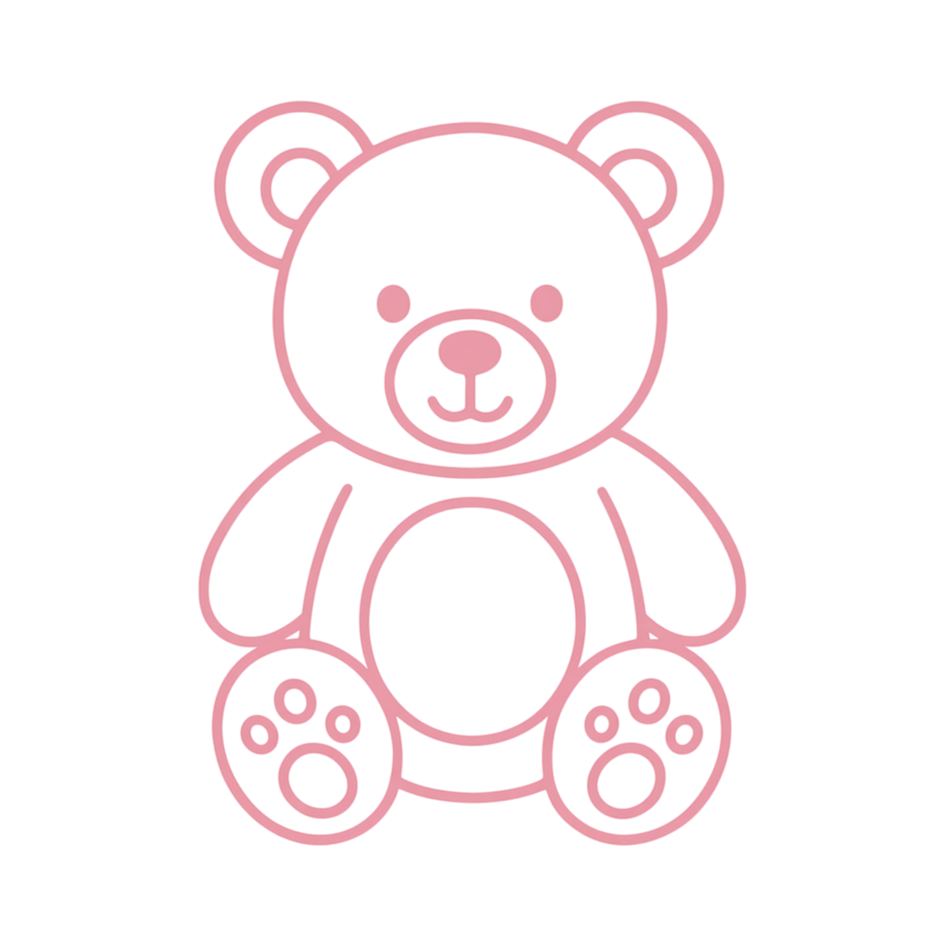 cute teddy bear icon for baby and children category