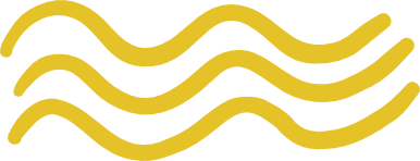 Four gold-colored wavy lines