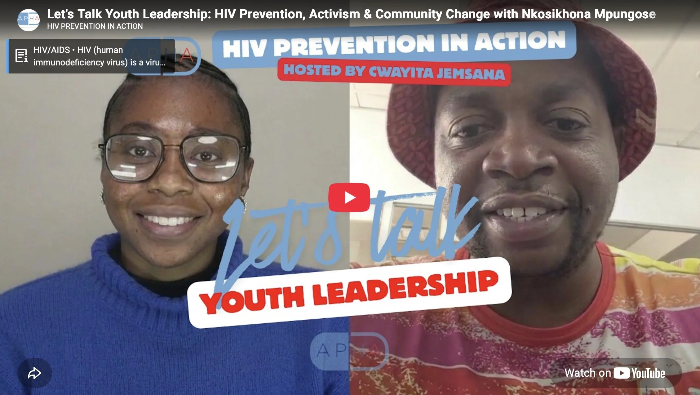 [Podcast] Let's Talk Youth Leadership: HIV Prevention, Activism &amp; Community Change with Nkosikhona Mpungose