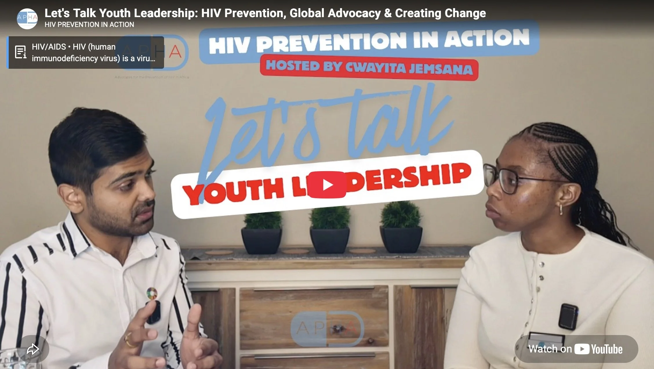 [Podcast] Let's Talk Youth Leadership: HIV Prevention, Global Advocacy &amp; Creating Change