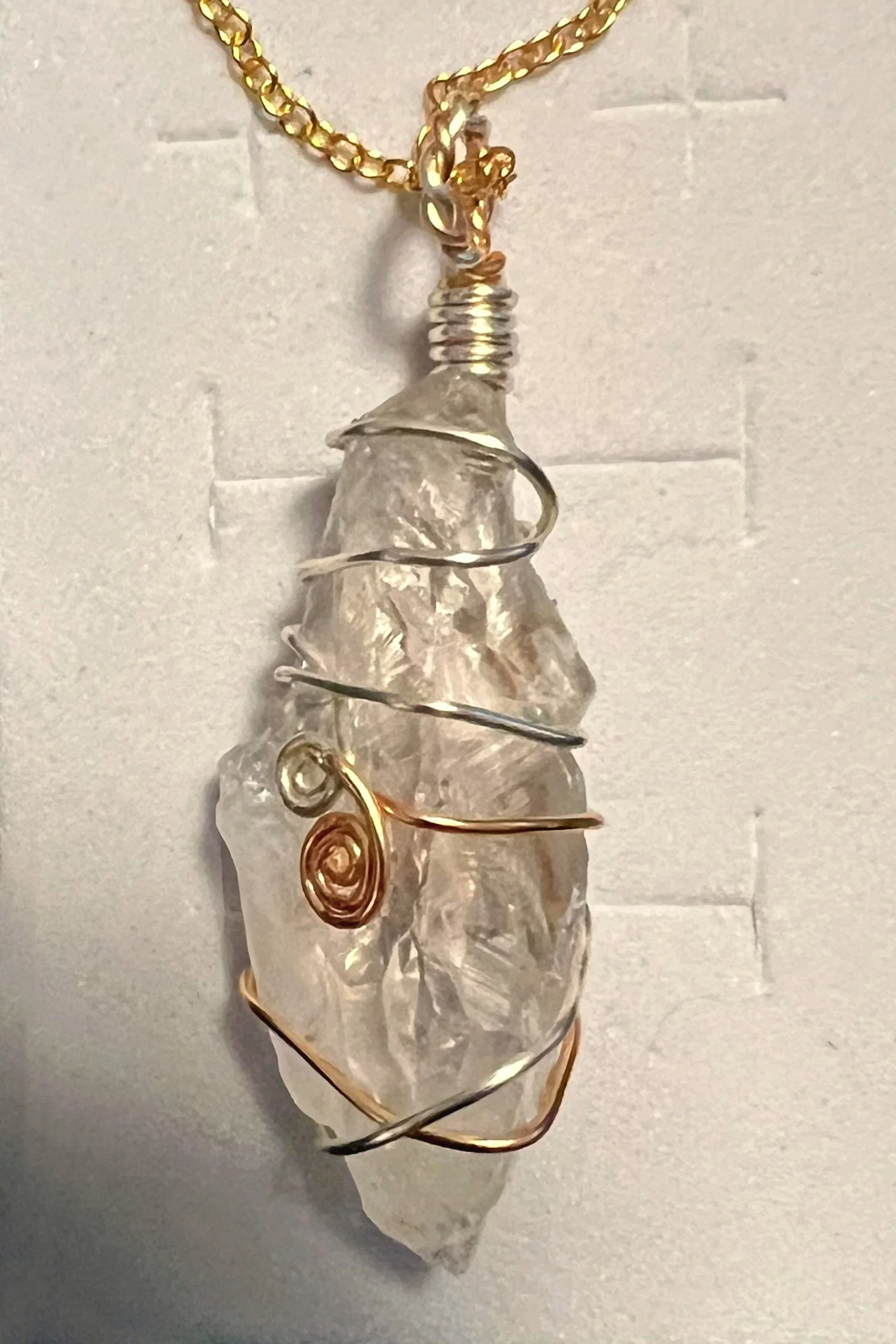 Clear Quartz Crystal Pendant