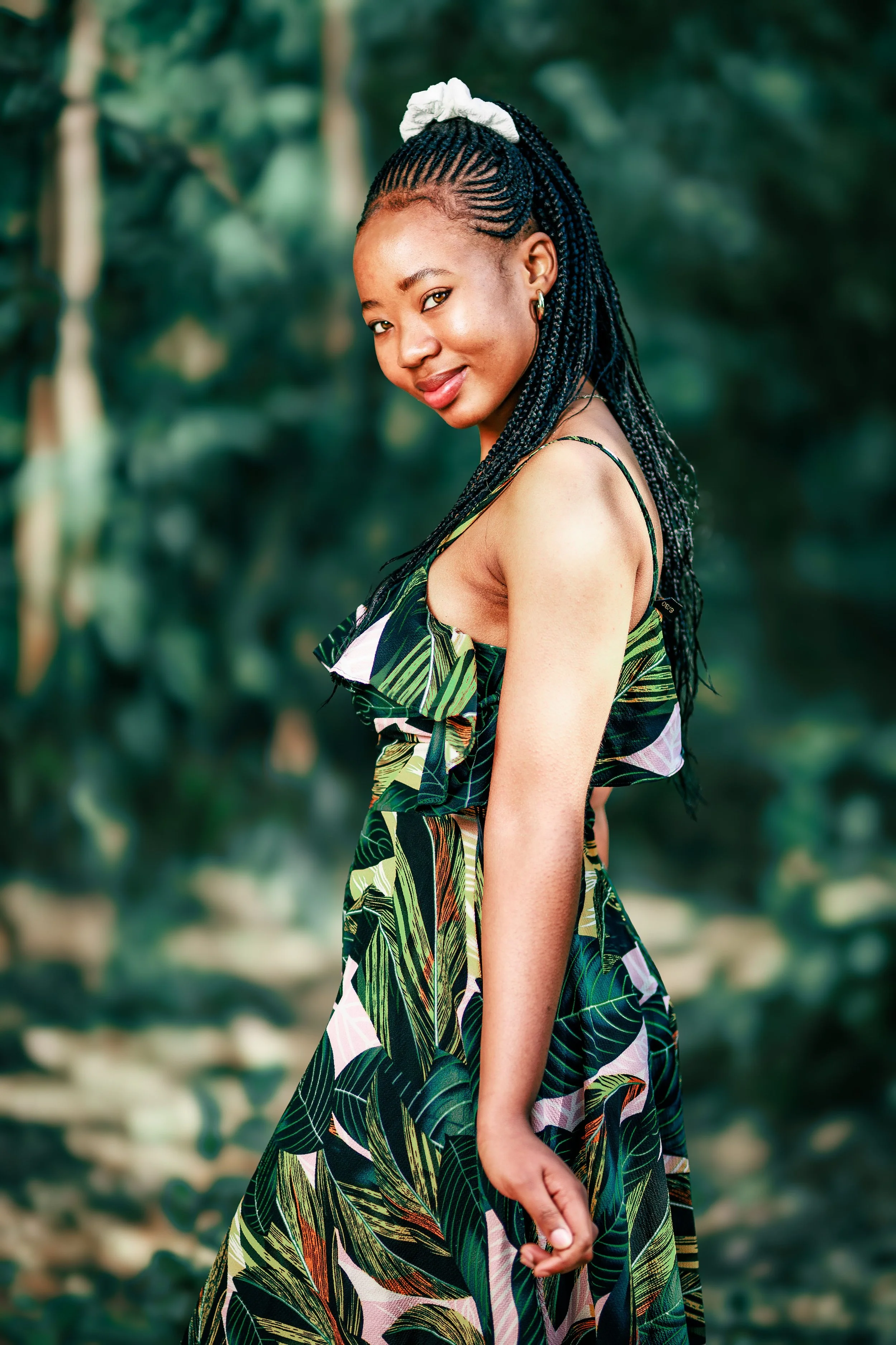 Stunning Green Nature Patterned Dress