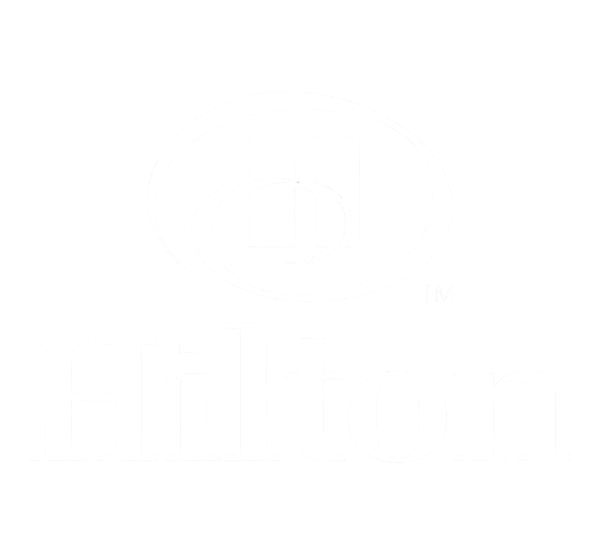 Hilton logo on a black background